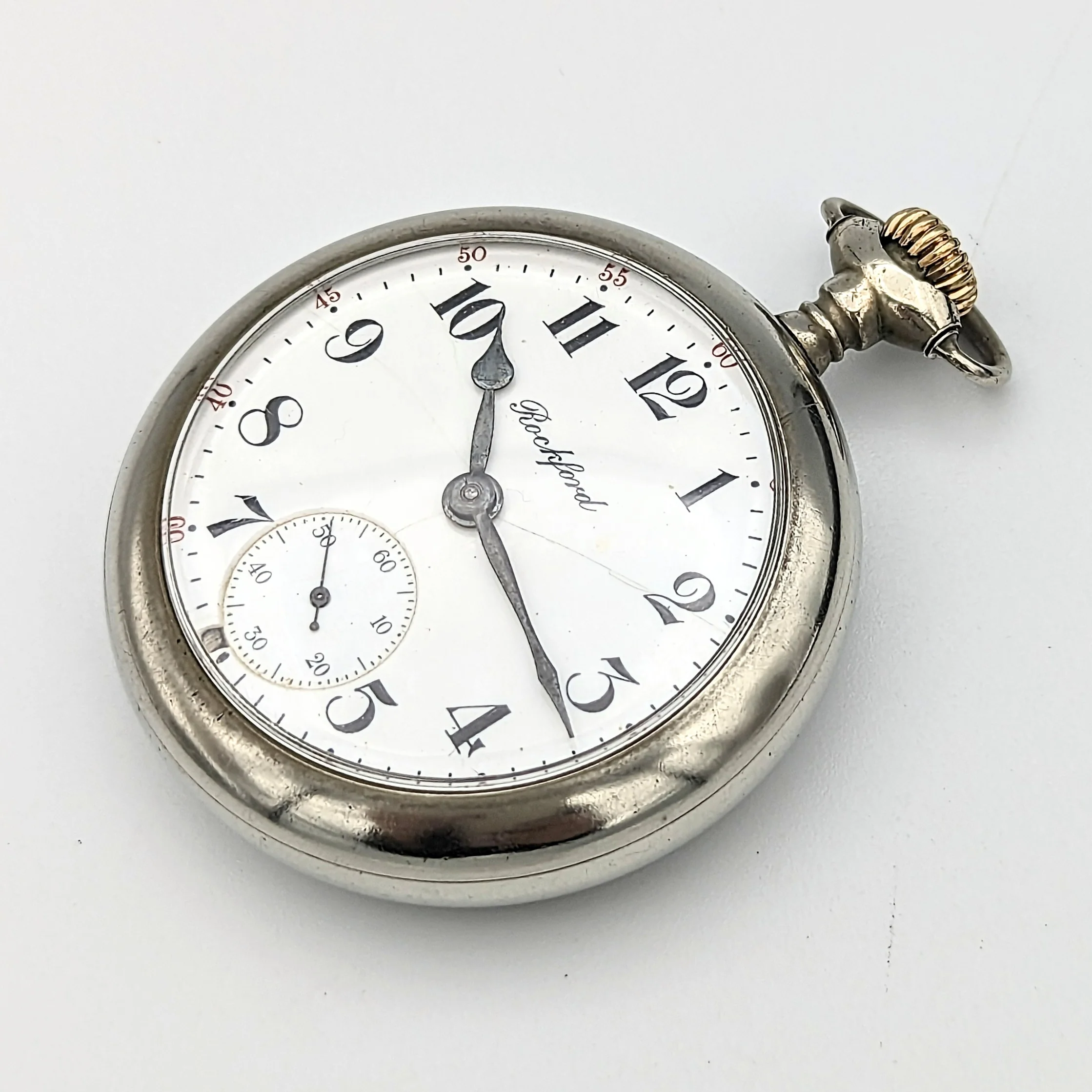 Antique 1910 ROCKFORD Pocket Watch Size 18s Grade 935 17 Jewels Pocket Watch - Image 5