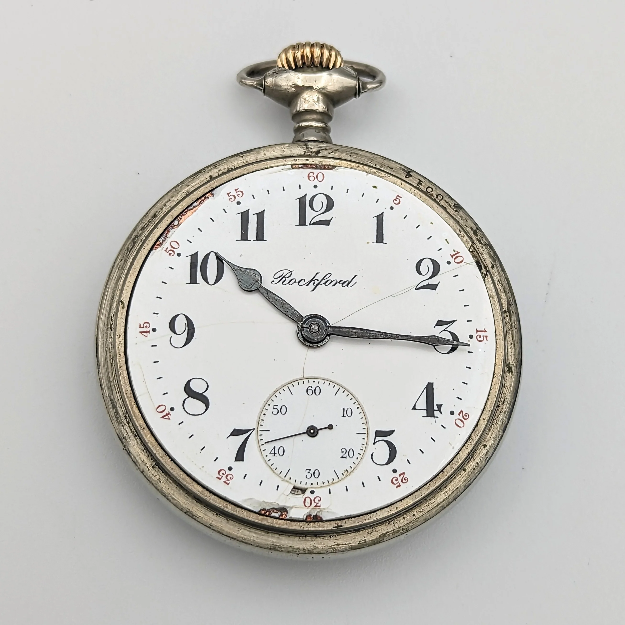 Antique 1910 ROCKFORD Pocket Watch Size 18s Grade 935 17 Jewels Pocket Watch - Image 9