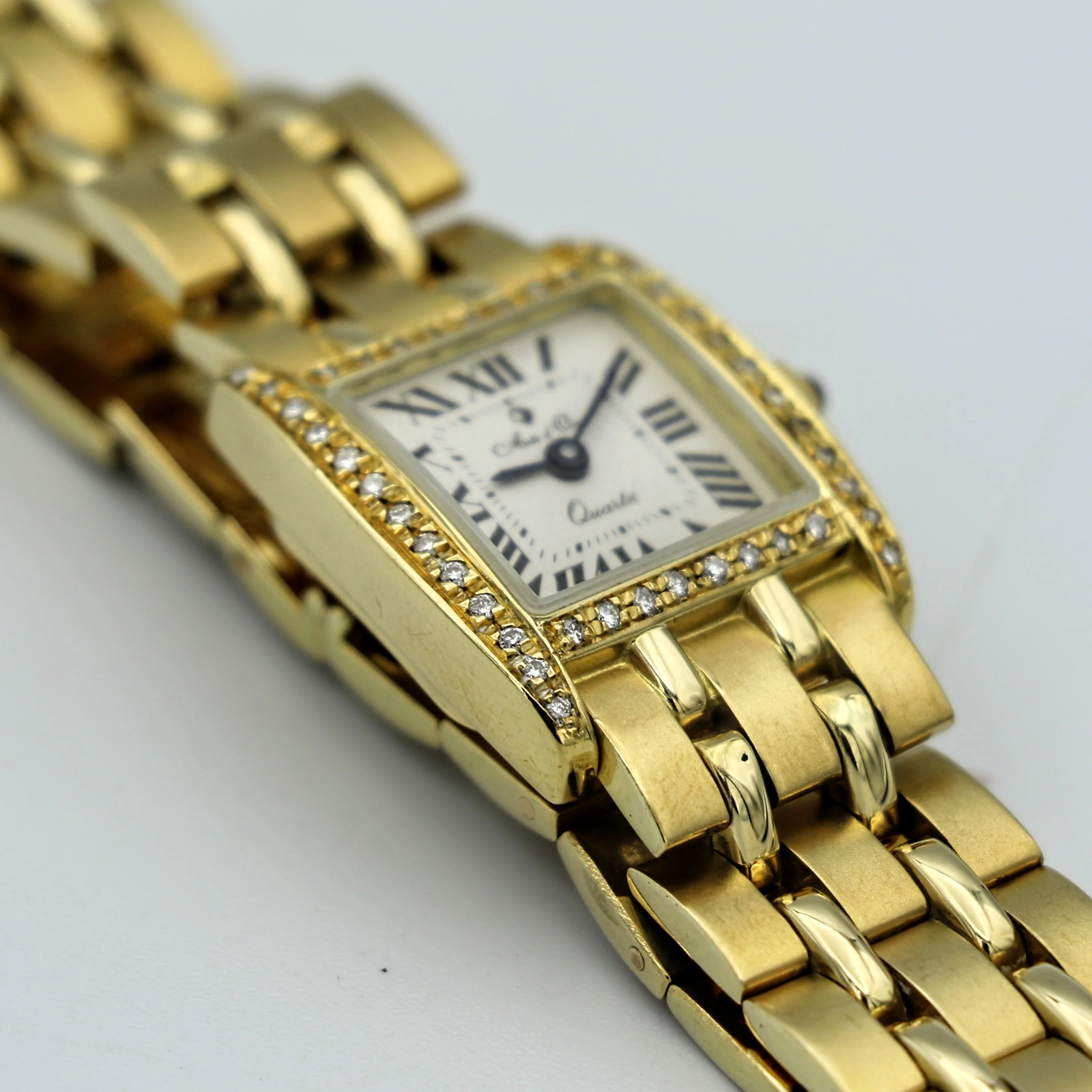 Arte d'Oro Ladies Wristwatch 18k Yellow Gold Diamond Bezel Swiss Movement Watch - Image 11