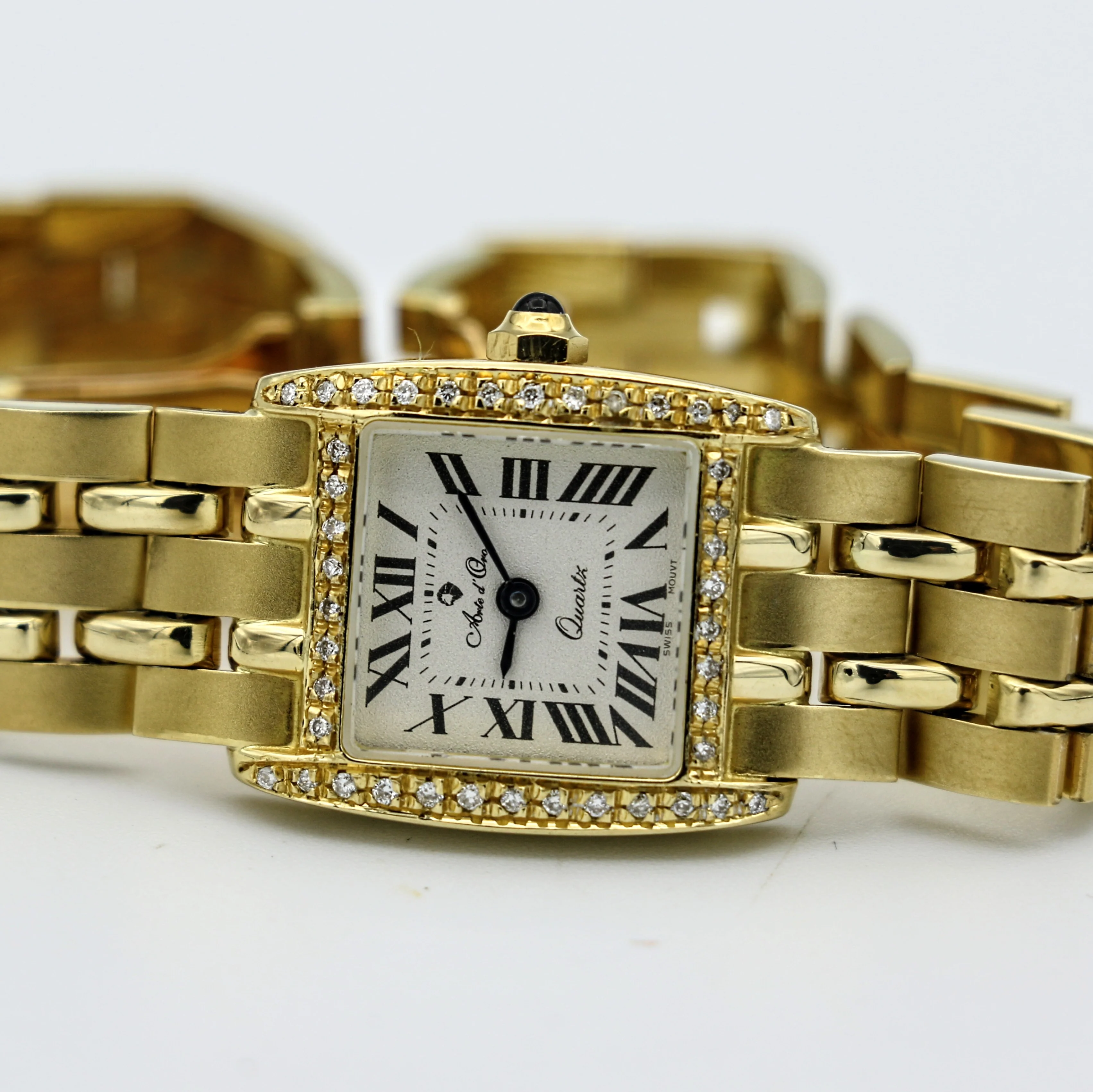 Arte d'Oro Ladies Wristwatch 18k Yellow Gold Diamond Bezel Swiss Movement Watch - Image 13