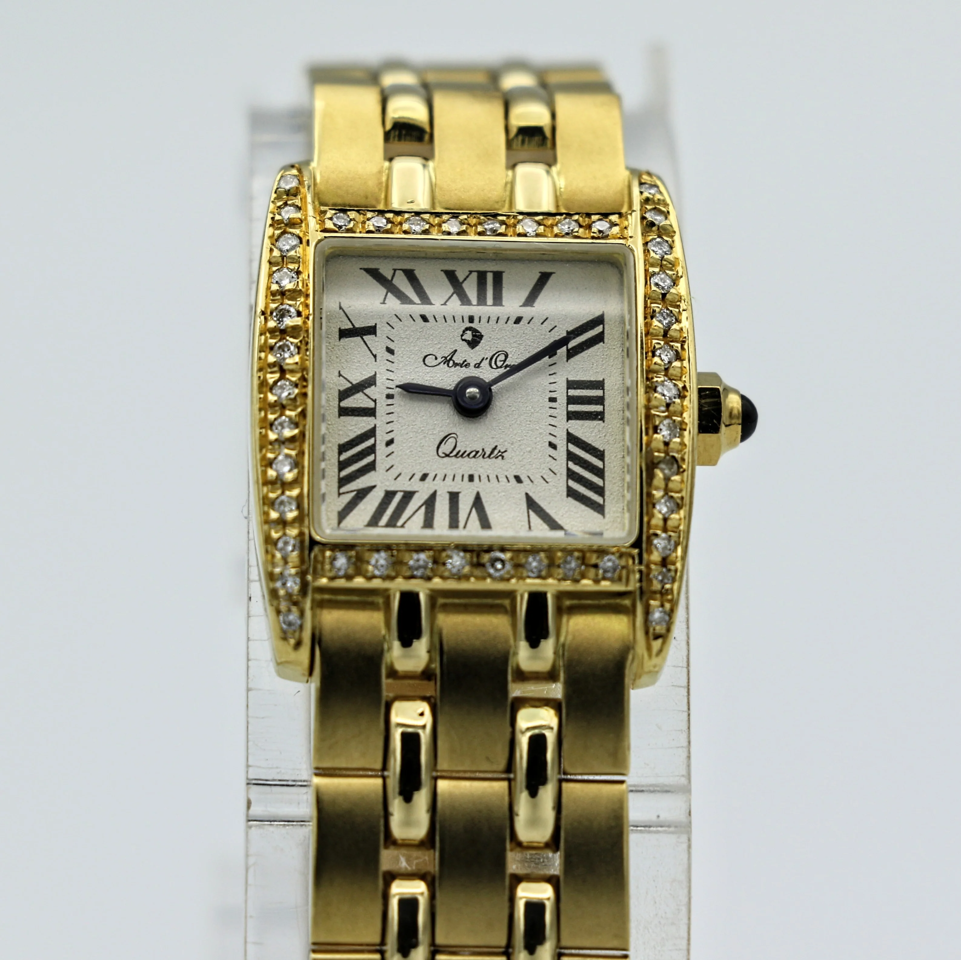 Arte d'Oro Ladies Wristwatch 18k Yellow Gold Diamond Bezel Swiss Movement Watch - Image 4