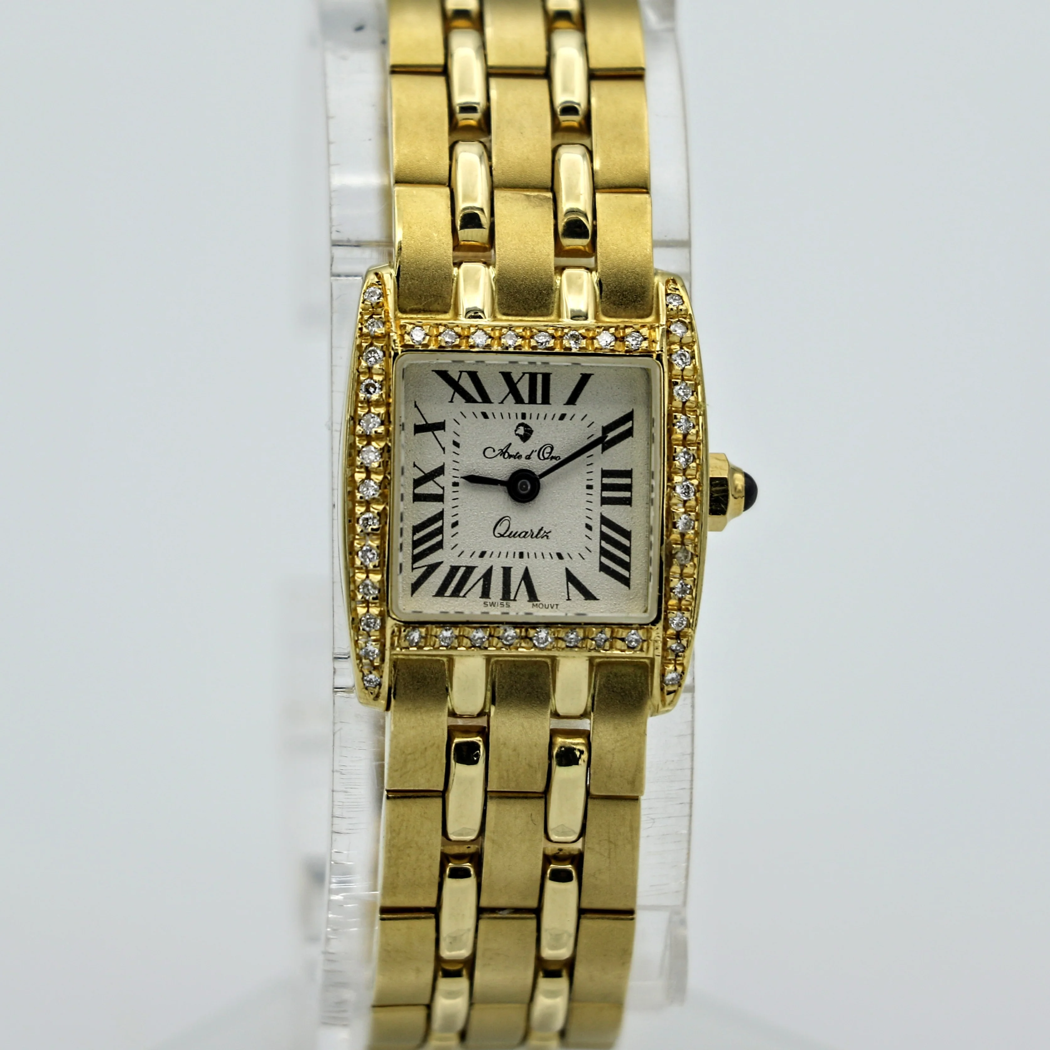 Arte d'Oro Ladies Wristwatch 18k Yellow Gold Diamond Bezel Swiss Movement Watch - Image 5