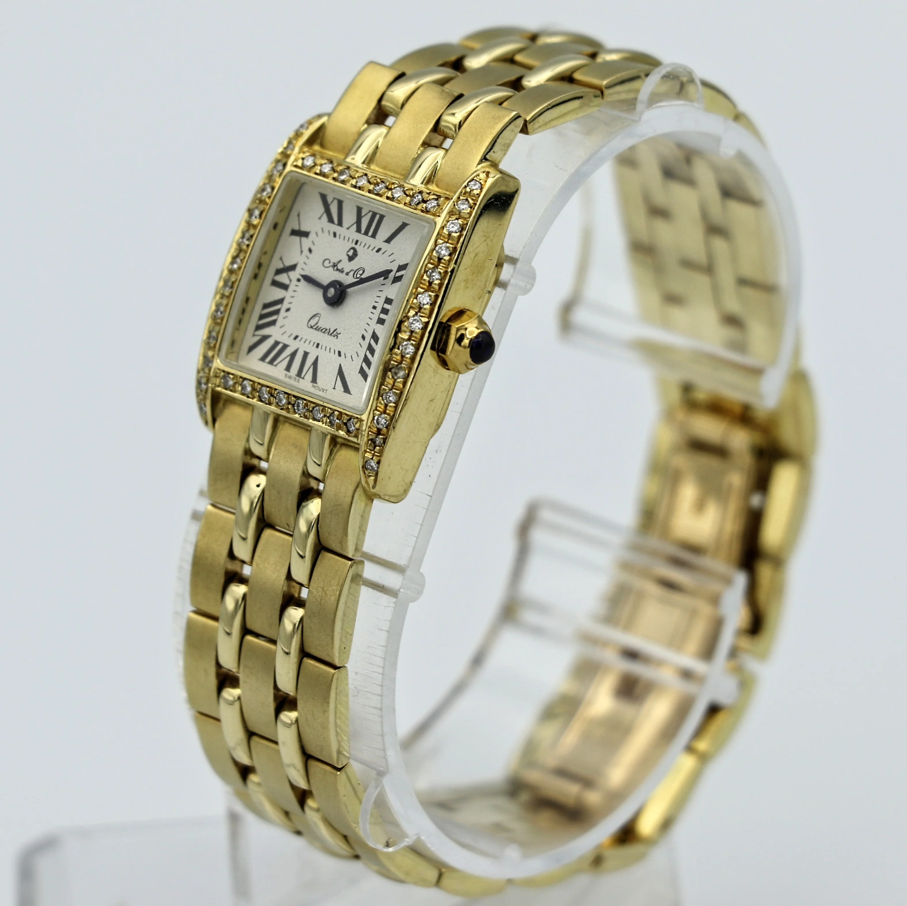 Arte d'Oro Ladies Wristwatch 18k Yellow Gold Diamond Bezel Swiss Movement Watch - Image 7