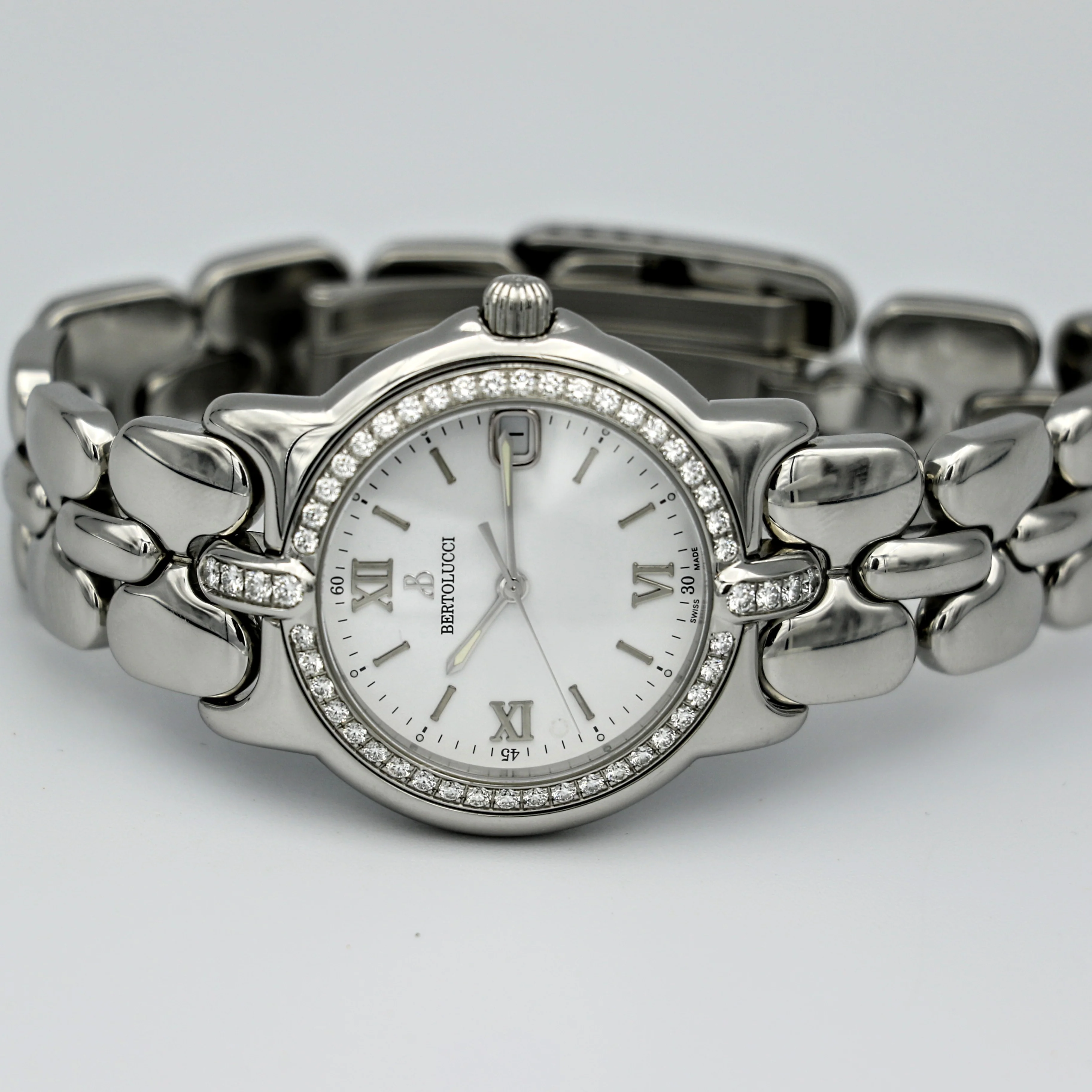 BERTOLUCCI Vir Watch Diamond Bezel 35mm S.S. Wristwatch - Image 10