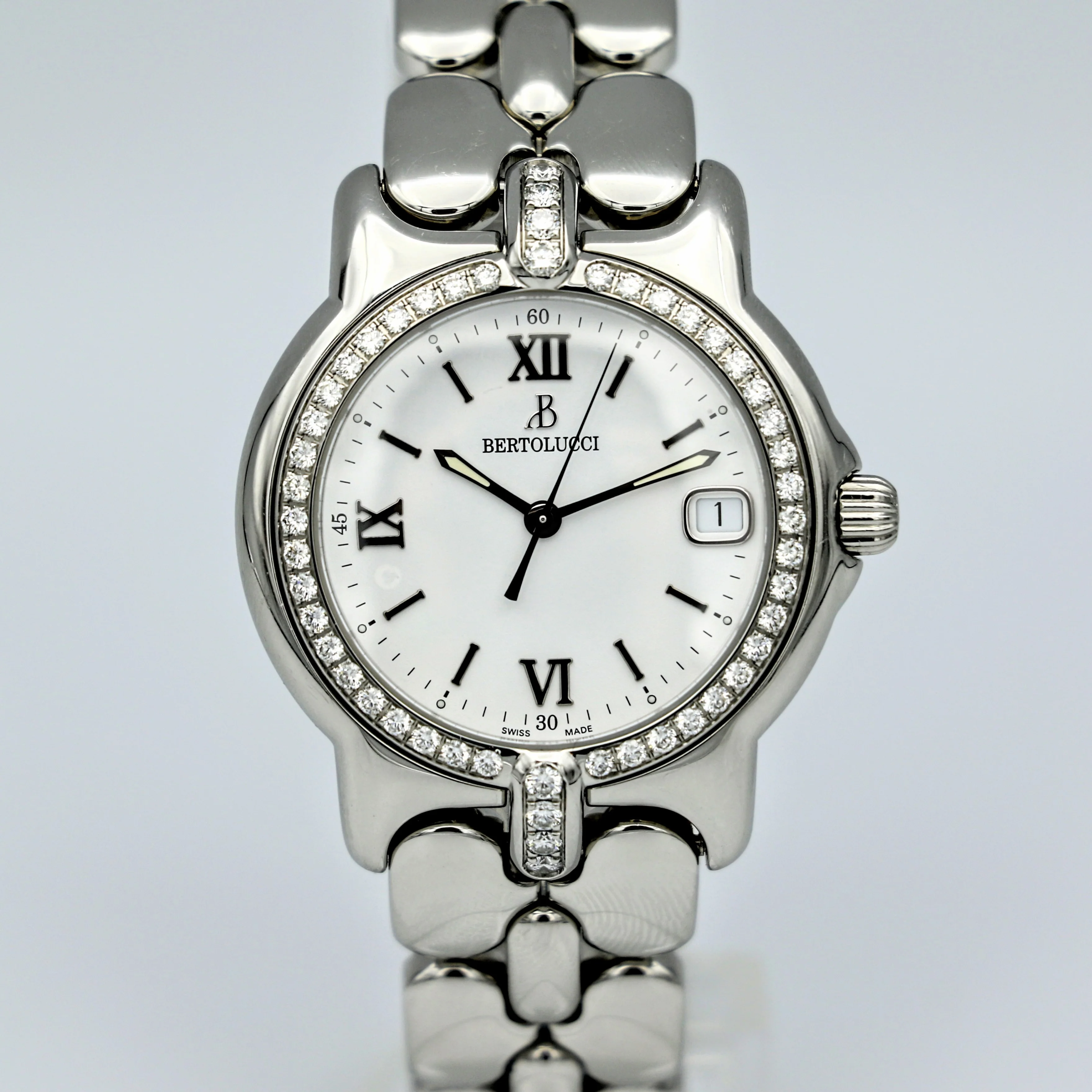 BERTOLUCCI Vir Watch Diamond Bezel 35mm S.S. Wristwatch - Image 3