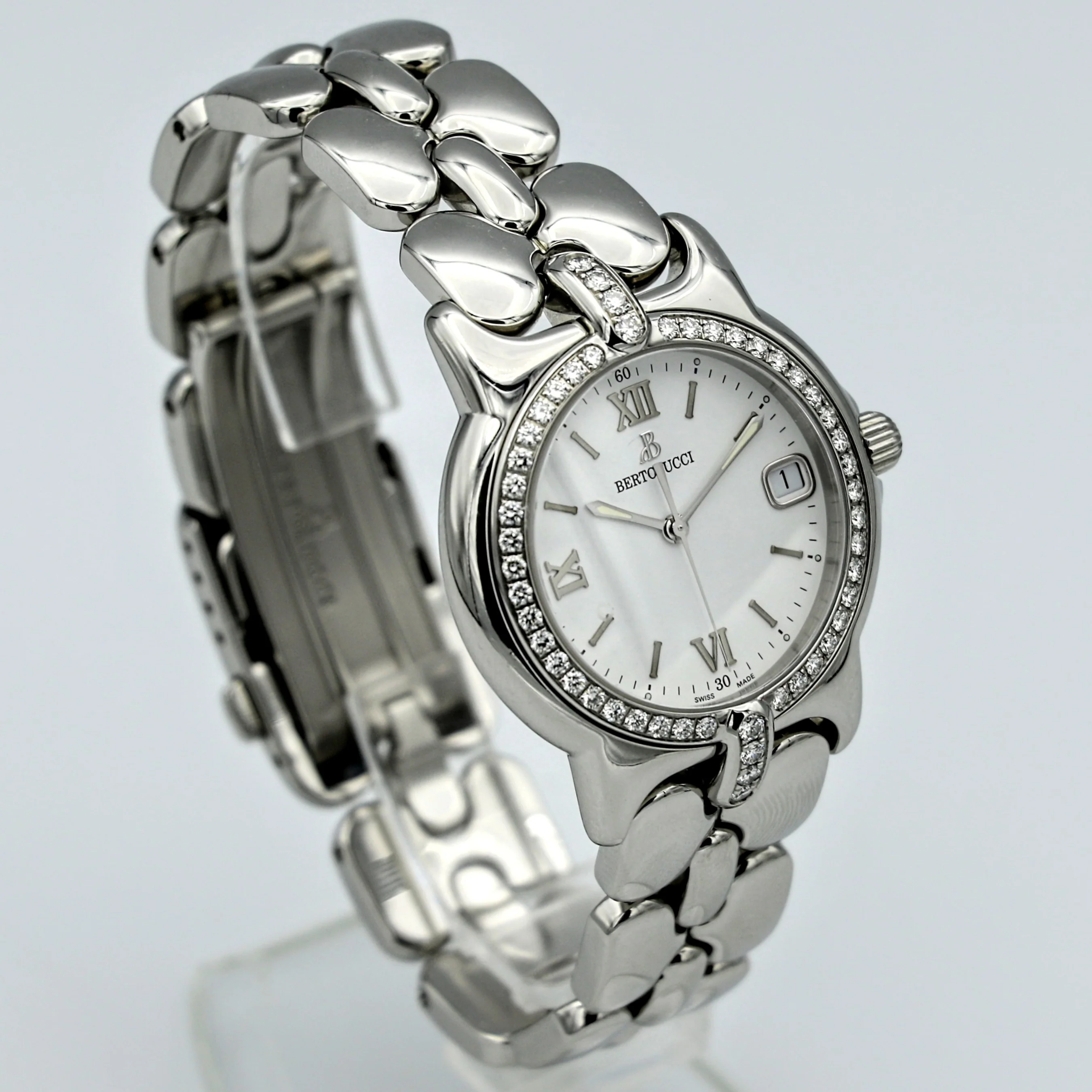 BERTOLUCCI Vir Watch Diamond Bezel 35mm S.S. Wristwatch - Image 5