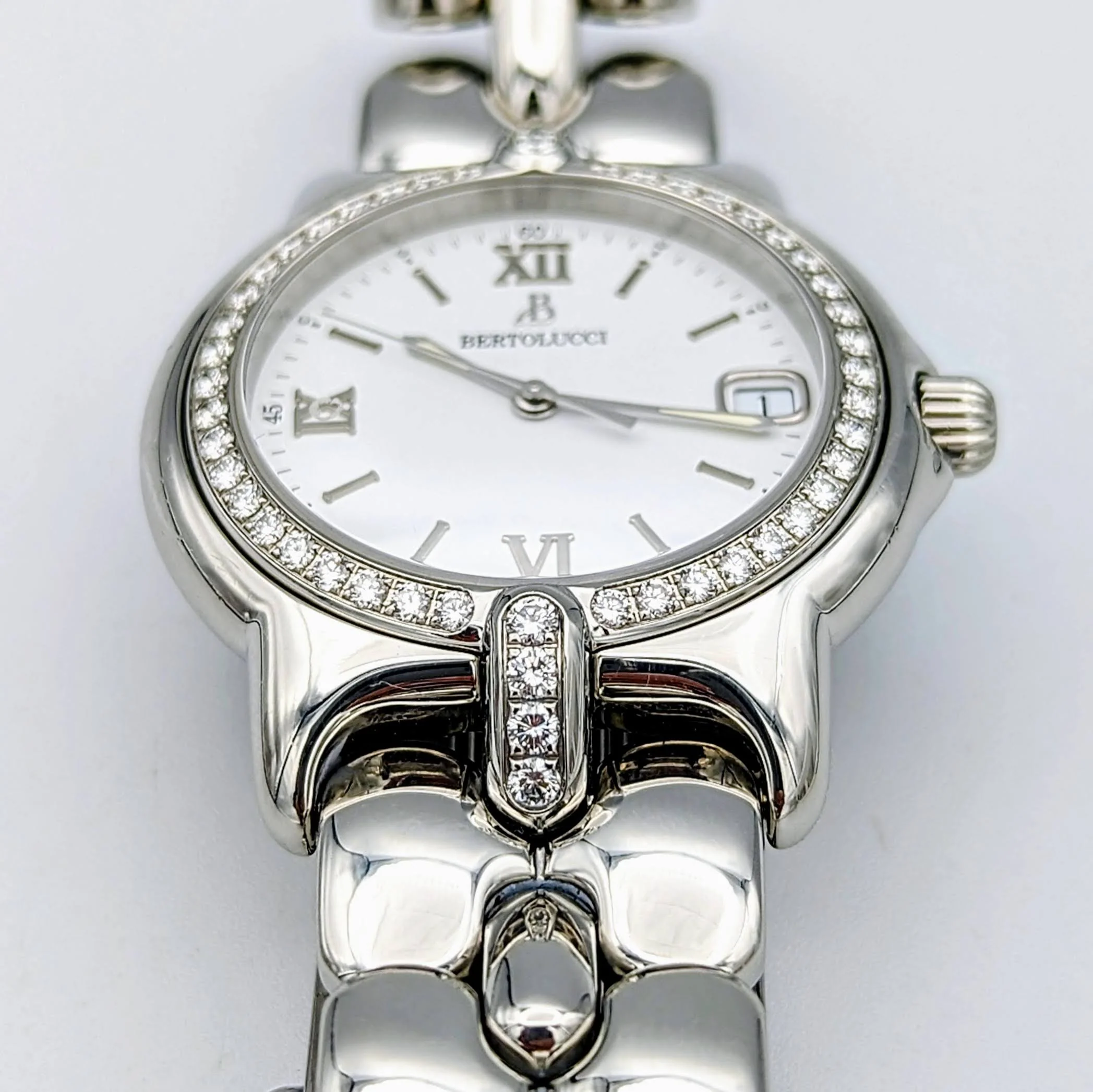 BERTOLUCCI Vir Watch Diamond Bezel 35mm S.S. Wristwatch - Image 8