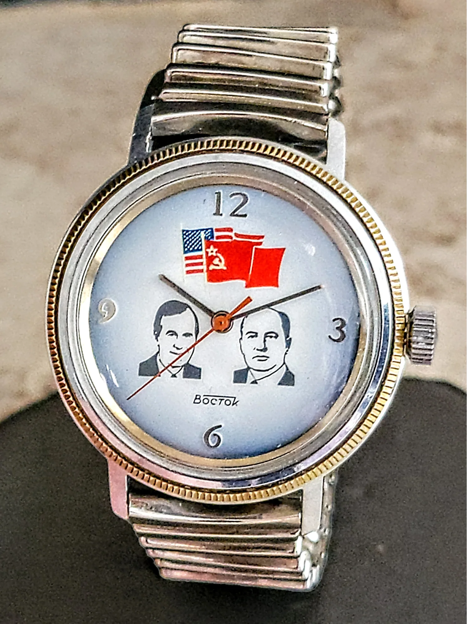 BOCTOK USSR Watch Bush & Gorbachev Wristwatch - The Helsinki Summit 1990 - Image 13