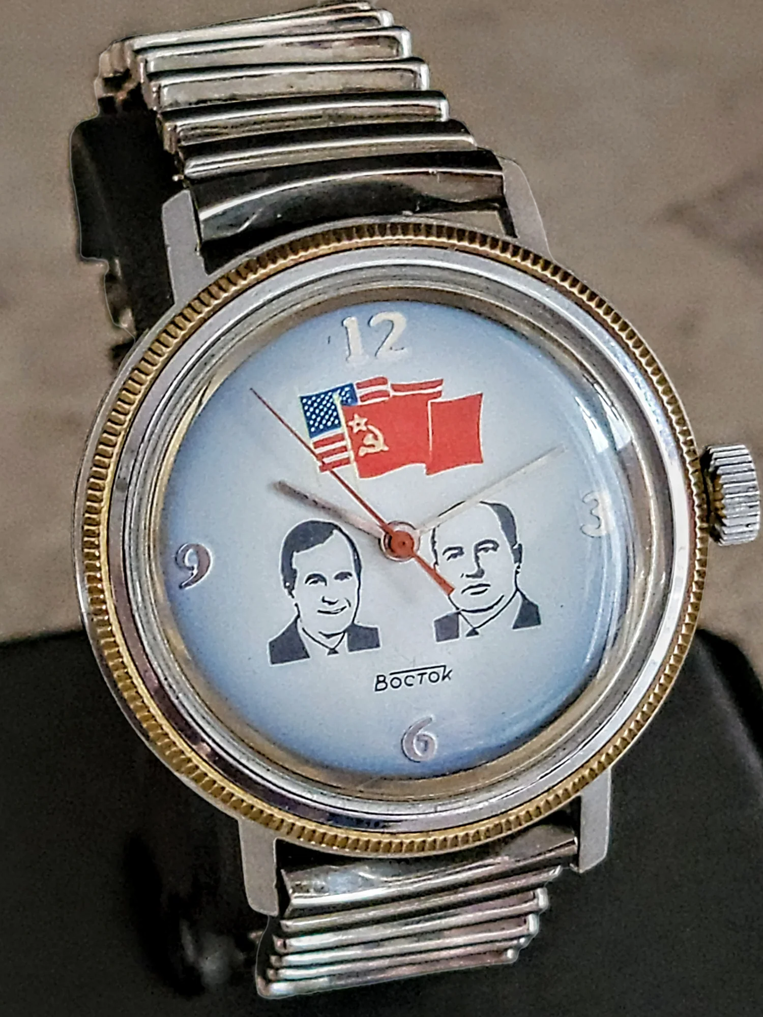 BOCTOK USSR Watch Bush & Gorbachev Wristwatch - The Helsinki Summit 1990 - Image 14