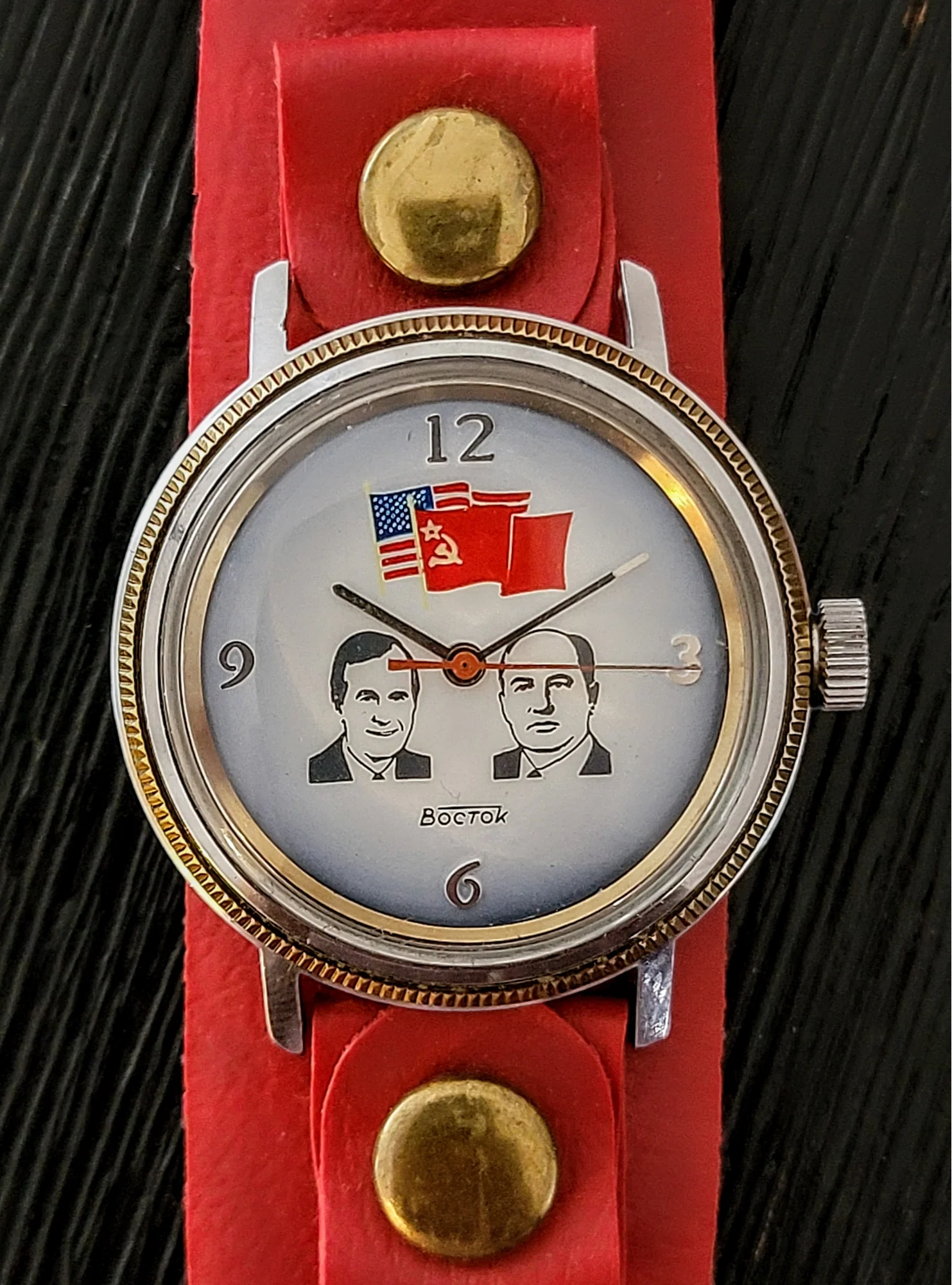 BOCTOK USSR Watch Bush & Gorbachev Wristwatch - The Helsinki Summit 1990 - Image 3