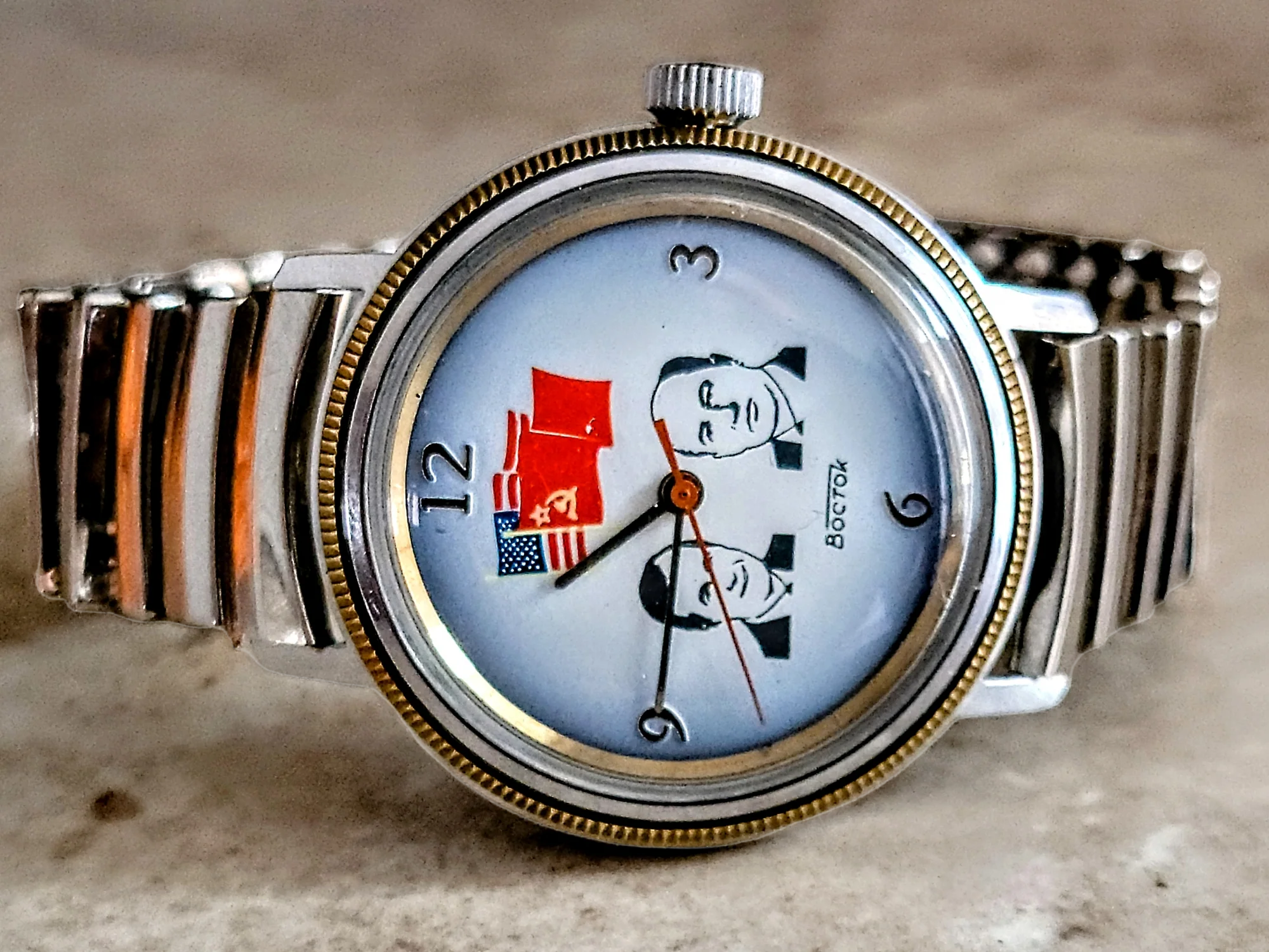BOCTOK USSR Watch Bush & Gorbachev Wristwatch - The Helsinki Summit 1990 - Image 5