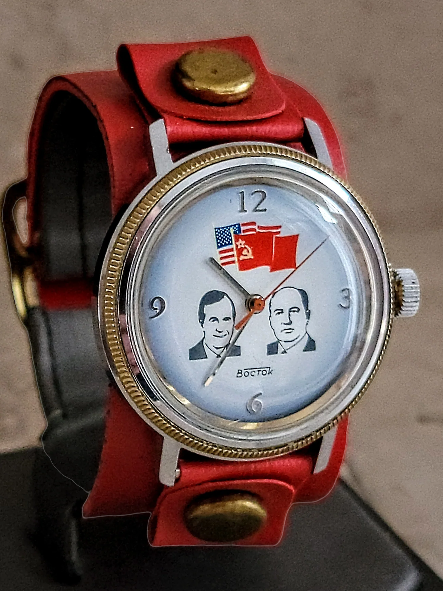 BOCTOK USSR Watch Bush & Gorbachev Wristwatch - The Helsinki Summit 1990 - Image 6
