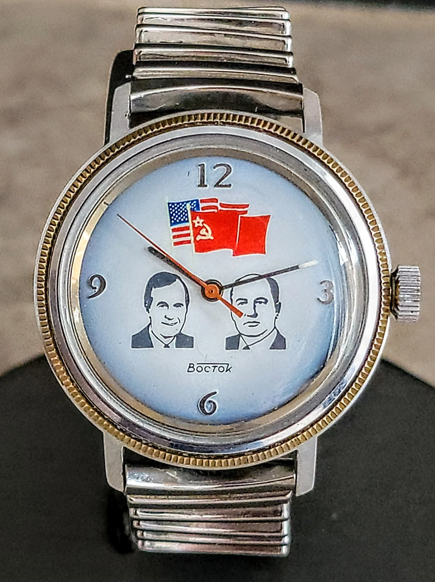 BOCTOK USSR Watch Bush & Gorbachev Wristwatch - The Helsinki Summit 1990 - Image 7