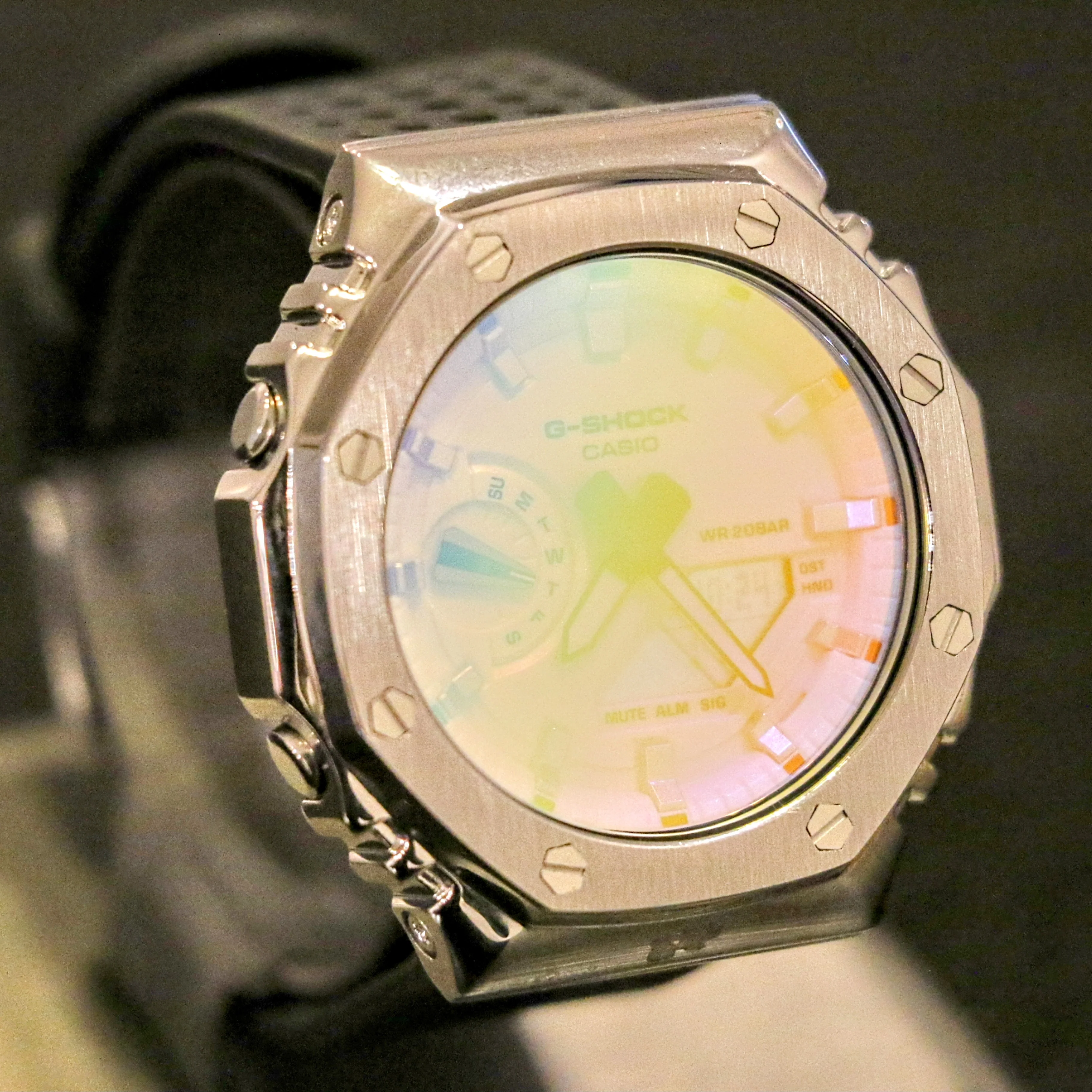Brand-New Custom Casio G-Shock Watch CASIO Iridescent Dial GA-2100SRS Wristwatch - Image 7