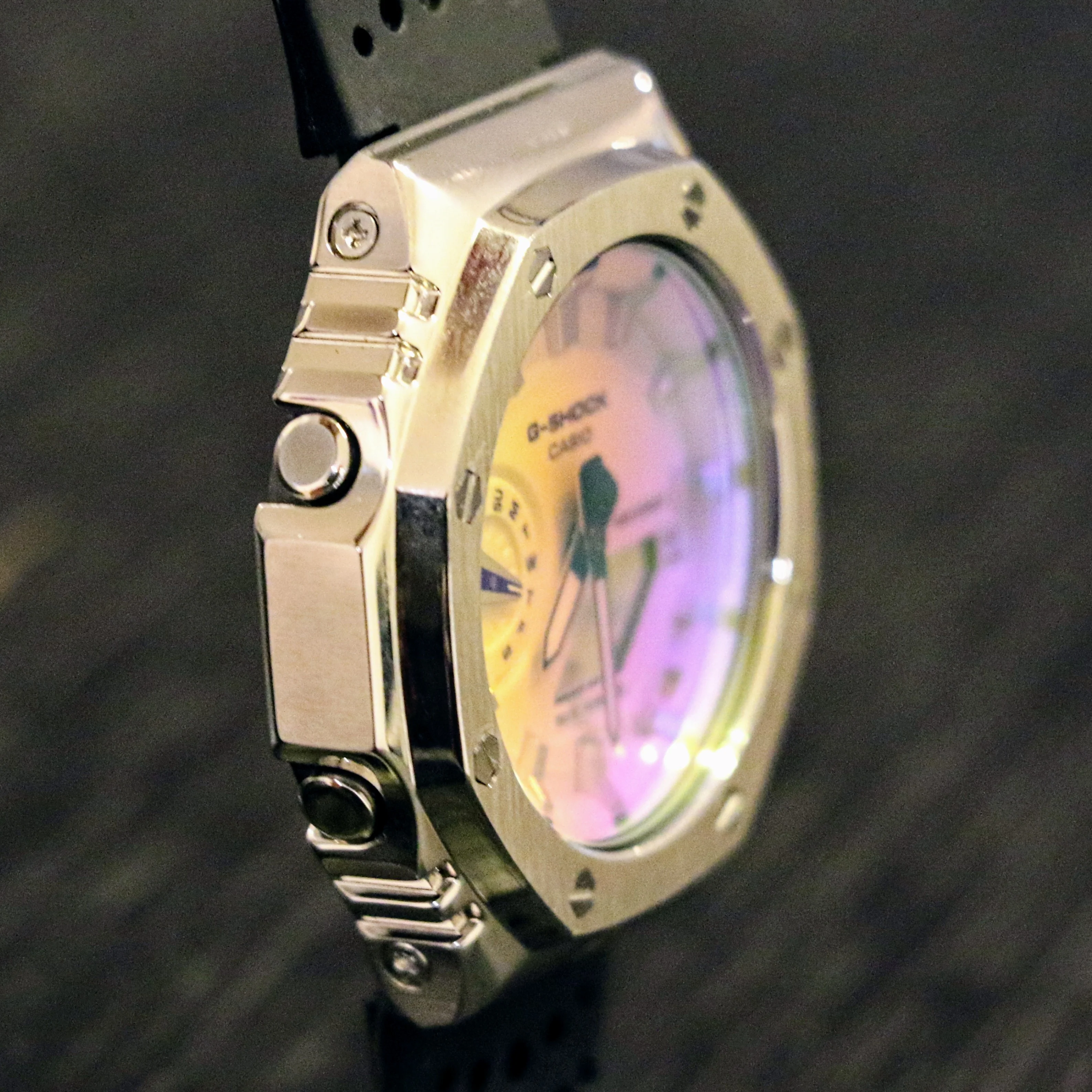 Brand-New Custom Casio G-Shock Watch CASIO Iridescent Dial GA-2100SRS Wristwatch - Image 8
