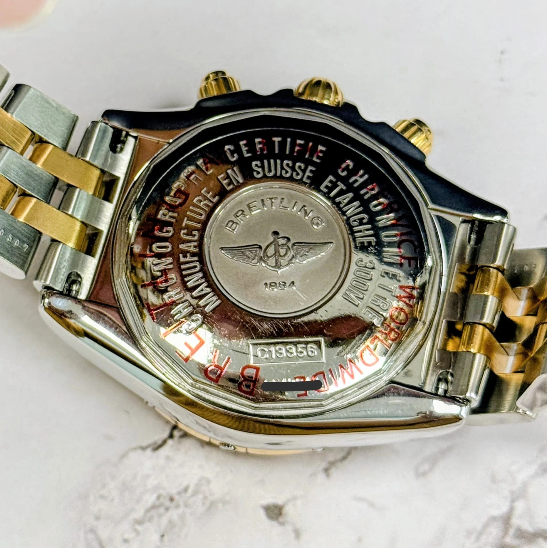 Breitling Chronomat Evolution Automatic Watch C13356 44mm 18K Rose Gold S.S. - Image 10