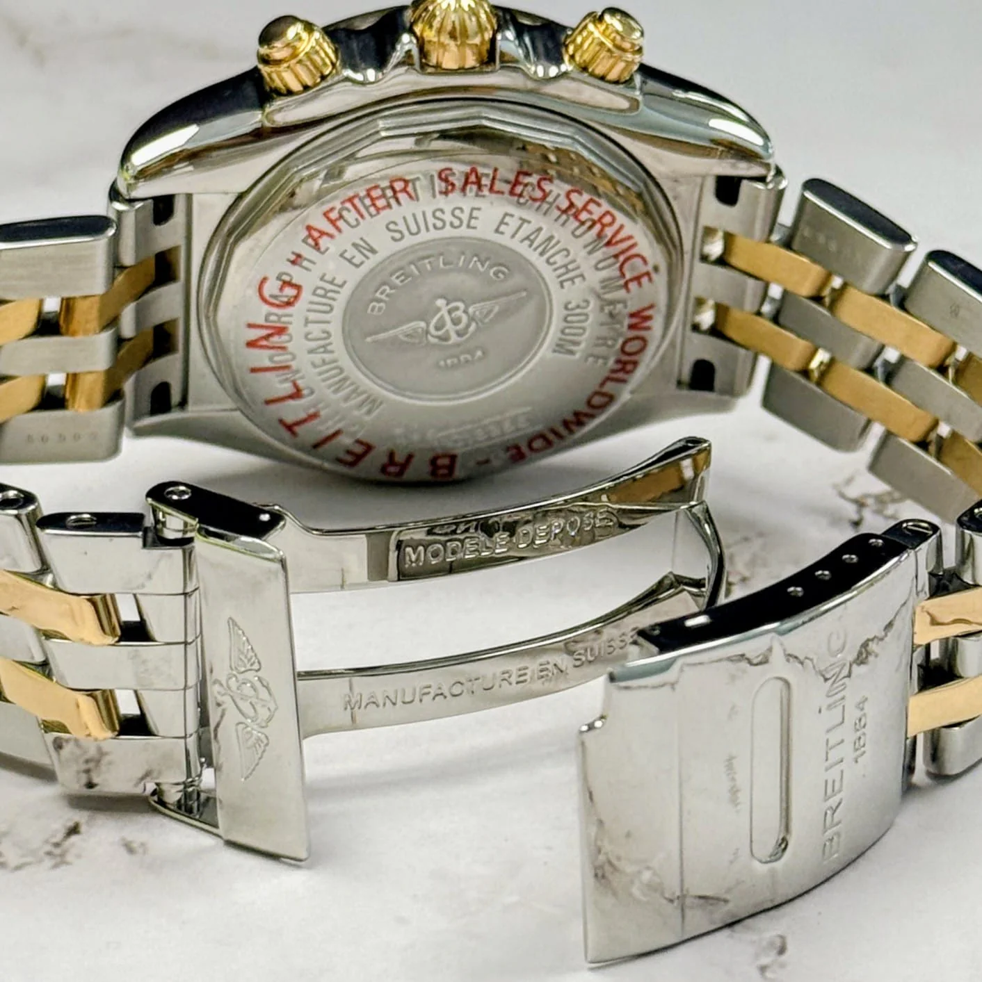 Breitling Chronomat Evolution Automatic Watch C13356 44mm 18K Rose Gold S.S. - Image 11