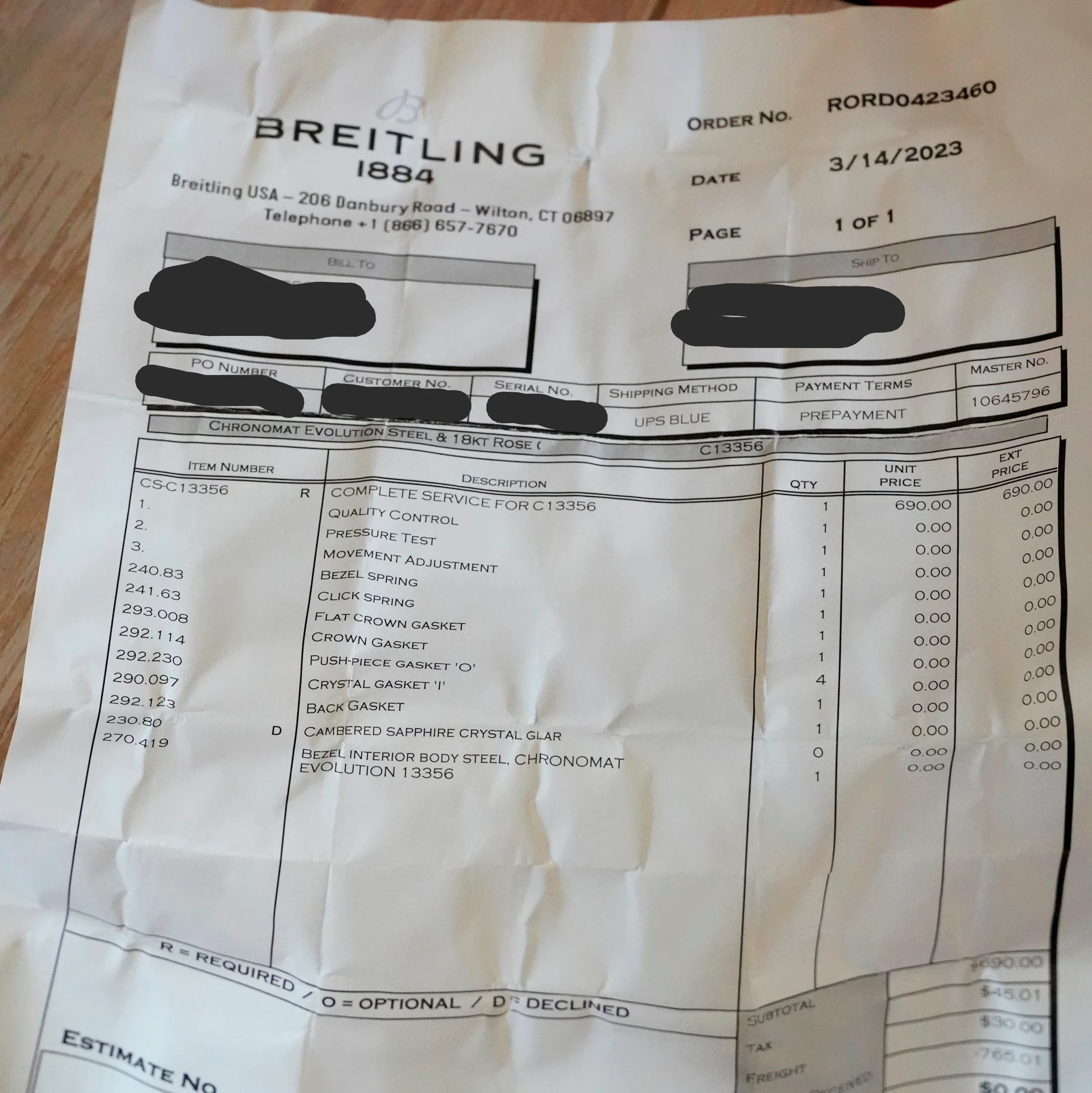 Breitling Chronomat Evolution Automatic Watch C13356 44mm 18K Rose Gold S.S. - Image 14