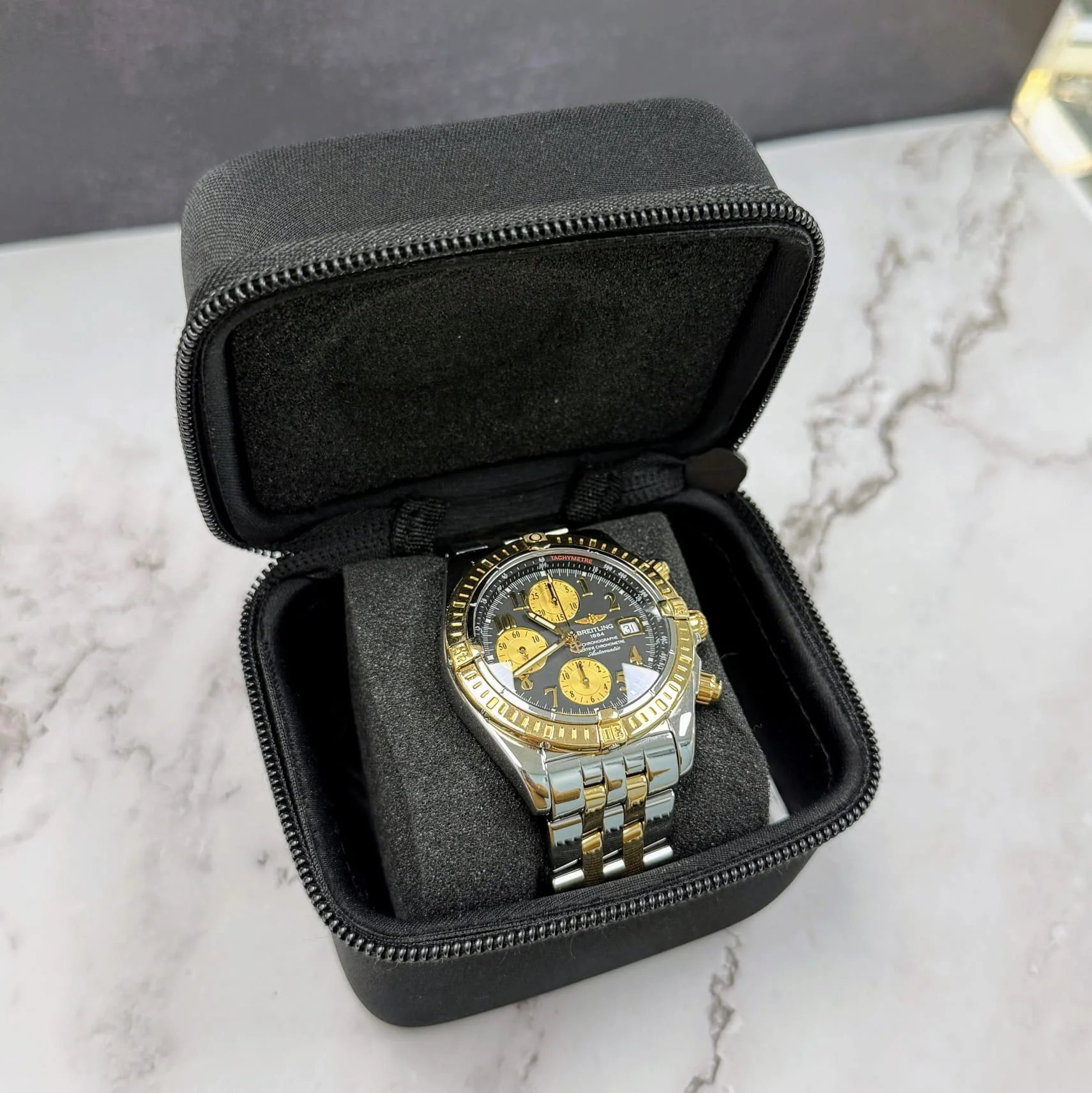 Breitling Chronomat Evolution Automatic Watch C13356 44mm 18K Rose Gold S.S. - Image 4