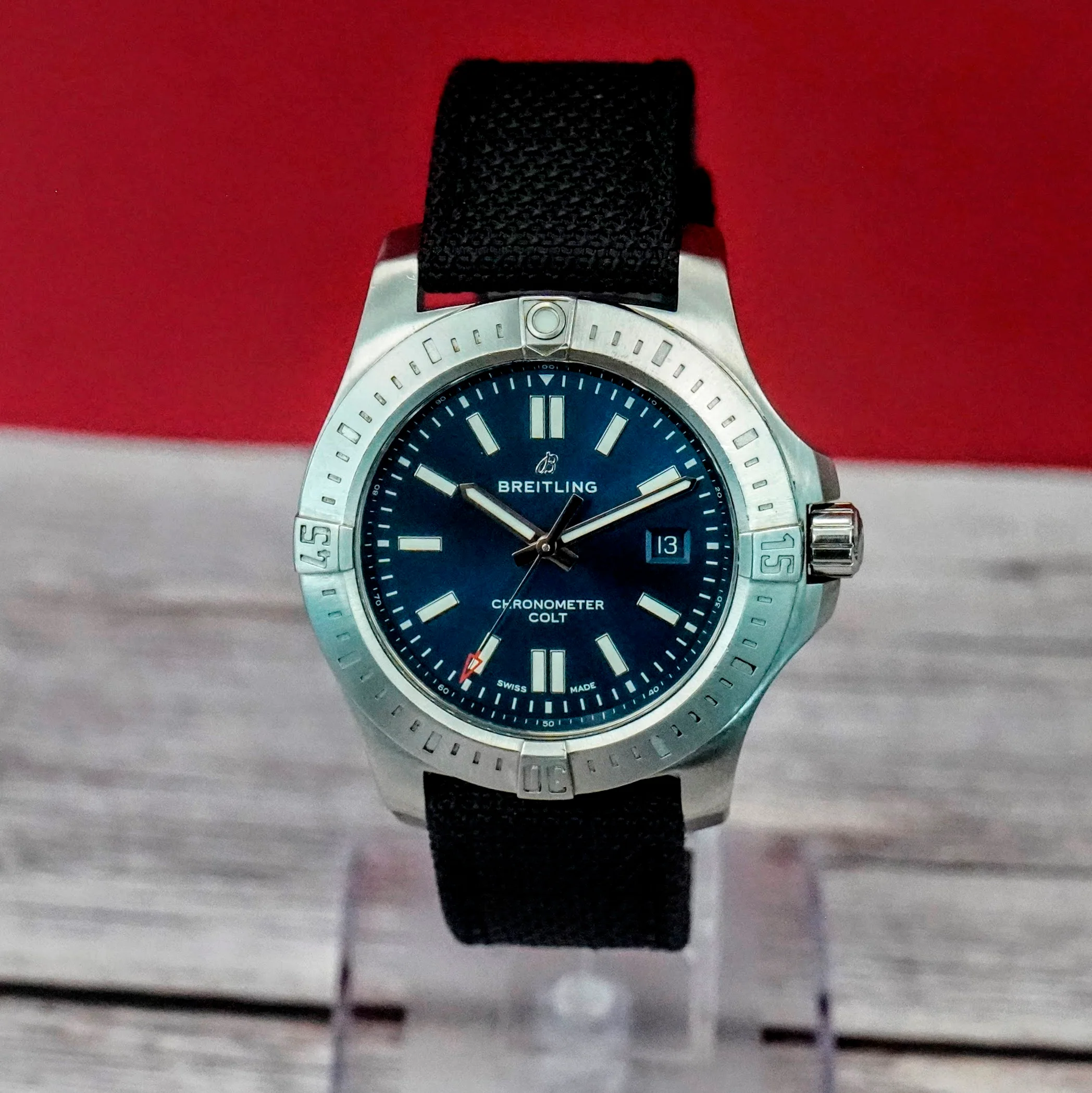 Breitling Colt Automatic Watch A17388 Chronometer Date Blue Dial 44mm S.S. - Image 3