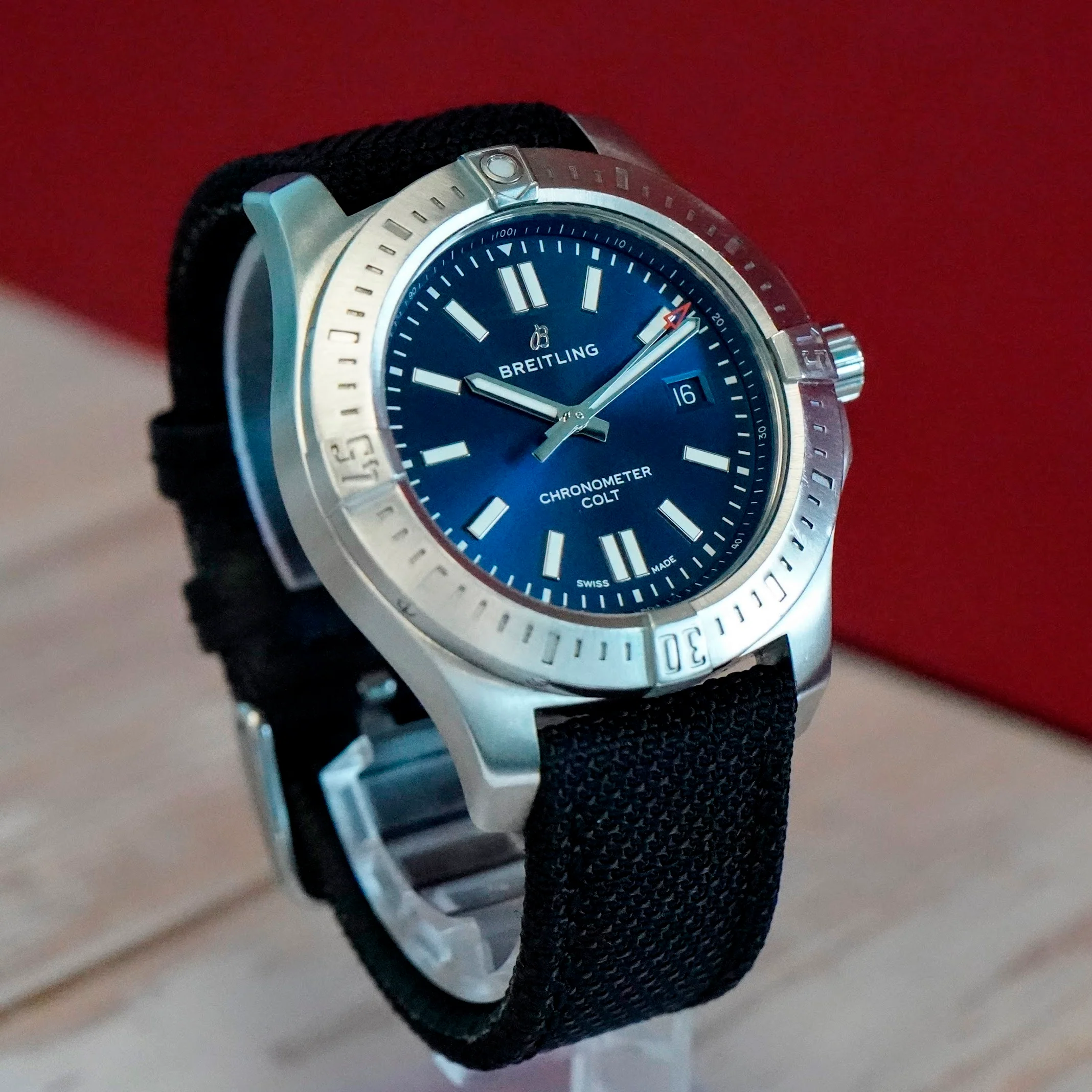 Breitling Colt Automatic Watch A17388 Chronometer Date Blue Dial 44mm S.S. - Image 4