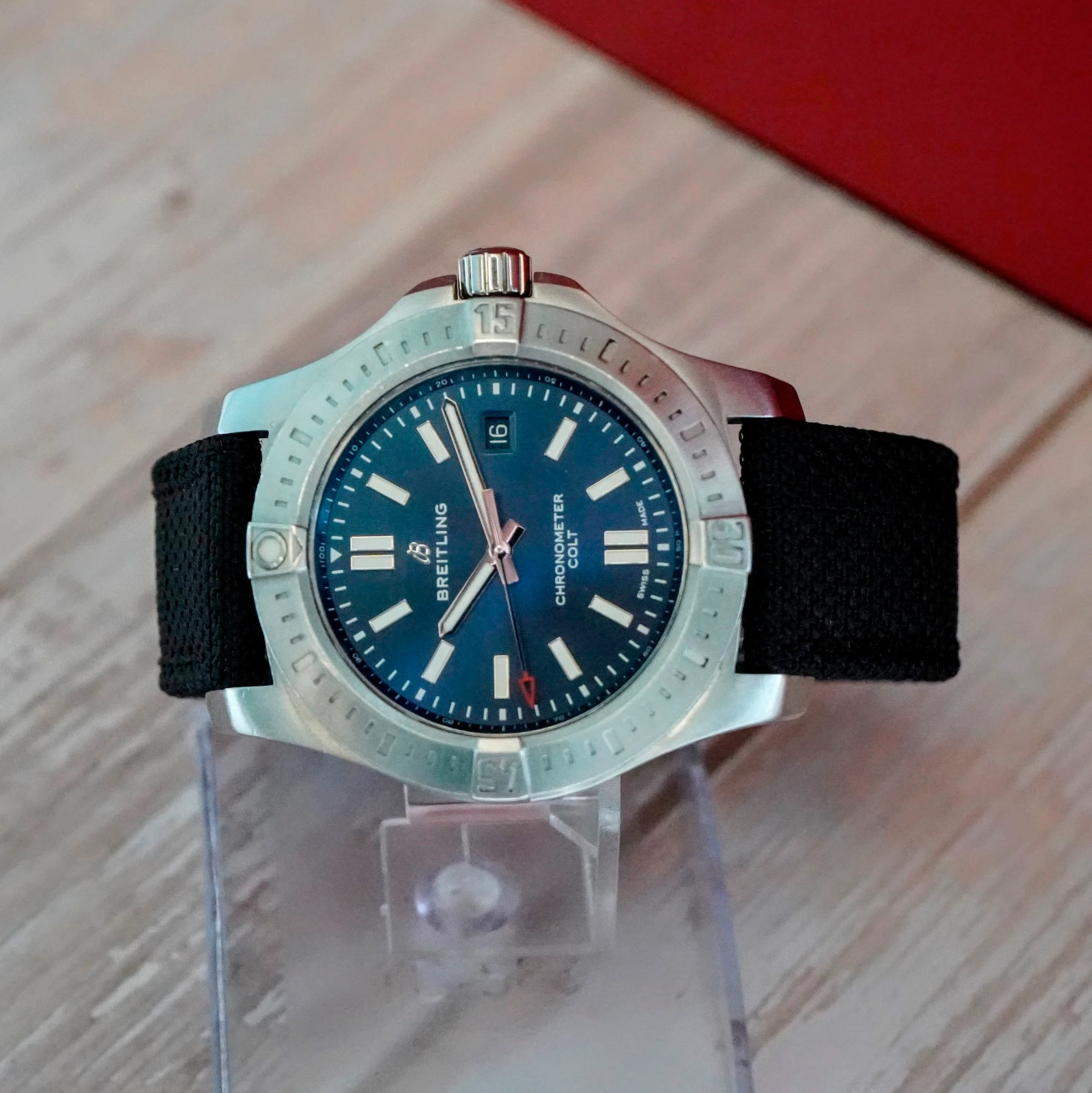 Breitling Colt Automatic Watch A17388 Chronometer Date Blue Dial 44mm S.S. - Image 6