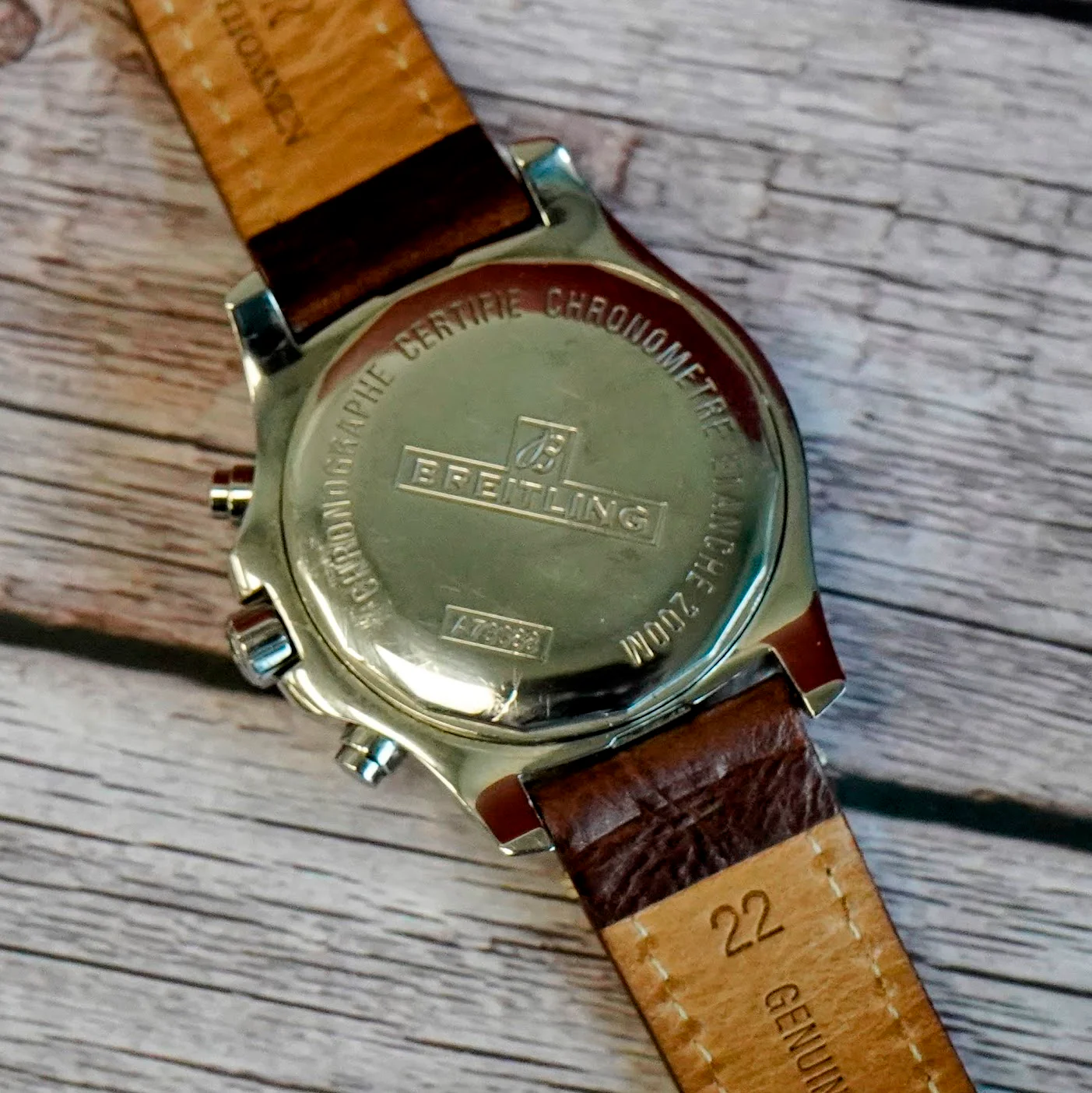 Breitling Colt Chronograph Watch A73388 Date Blue Dial 44mm S.S. - Quartz - Image 10