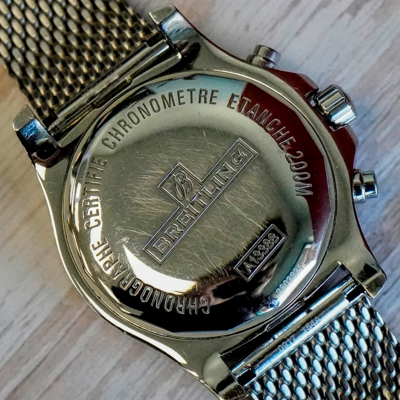 Breitling Colt Chronograph Automatic Watch A13388 Date 44mm ALL S.S. Mesh Band - Image 10