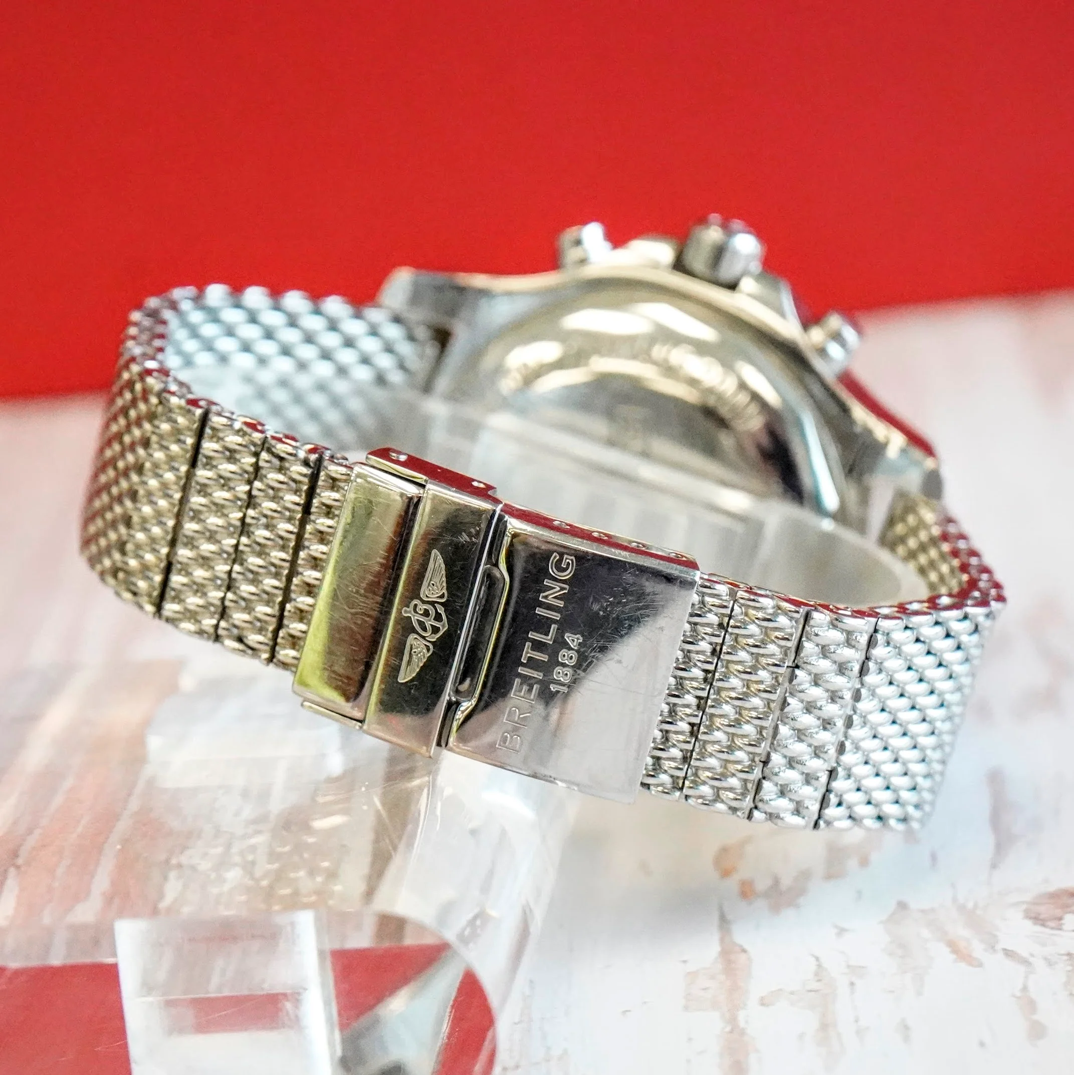 Breitling Colt Chronograph Automatic Watch A13388 Date 44mm ALL S.S. Mesh Band - Image 7