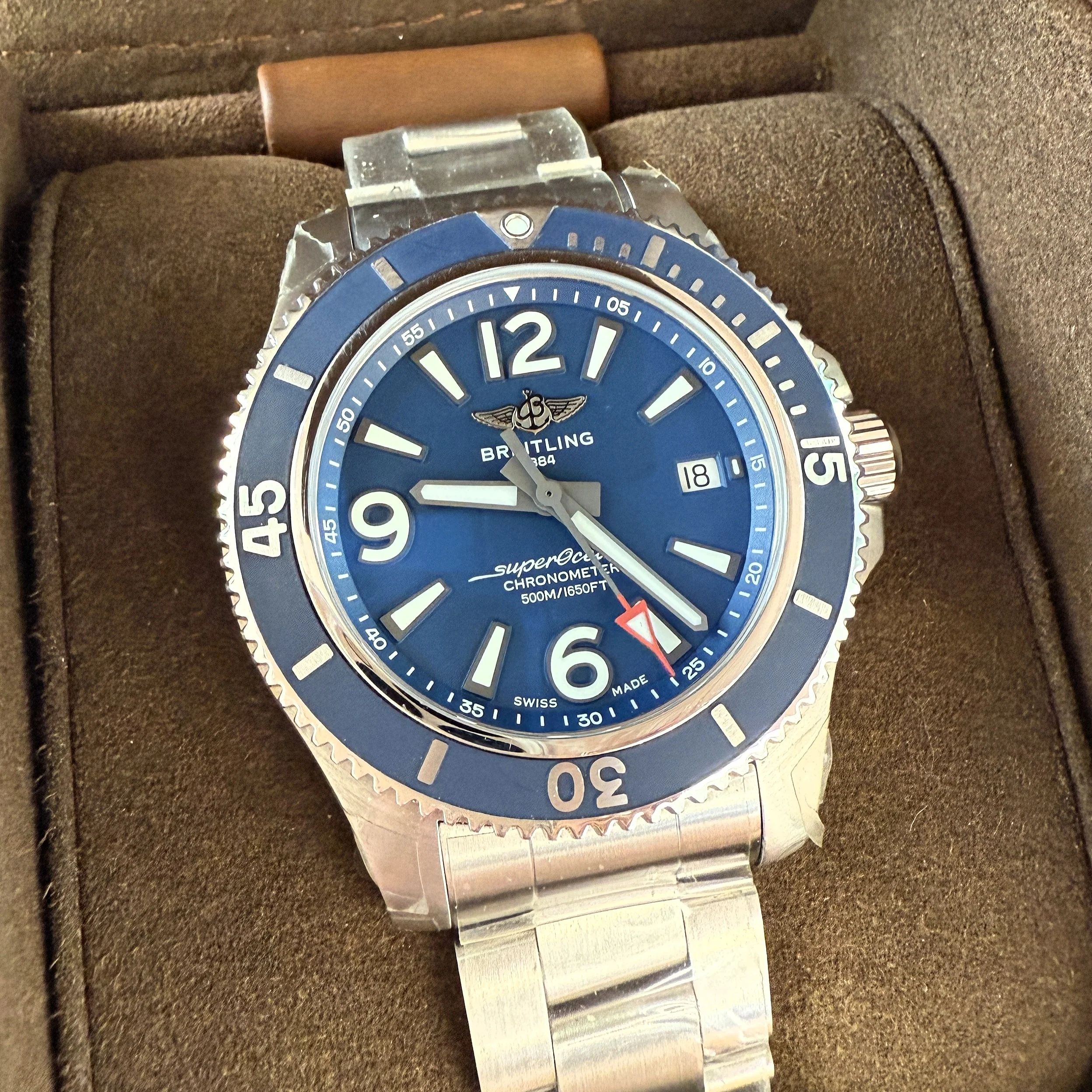 BREITLING Superocean Automatic 42 Watch A17366 ALL ORIGINAL 2-Box & Papers - Image 17