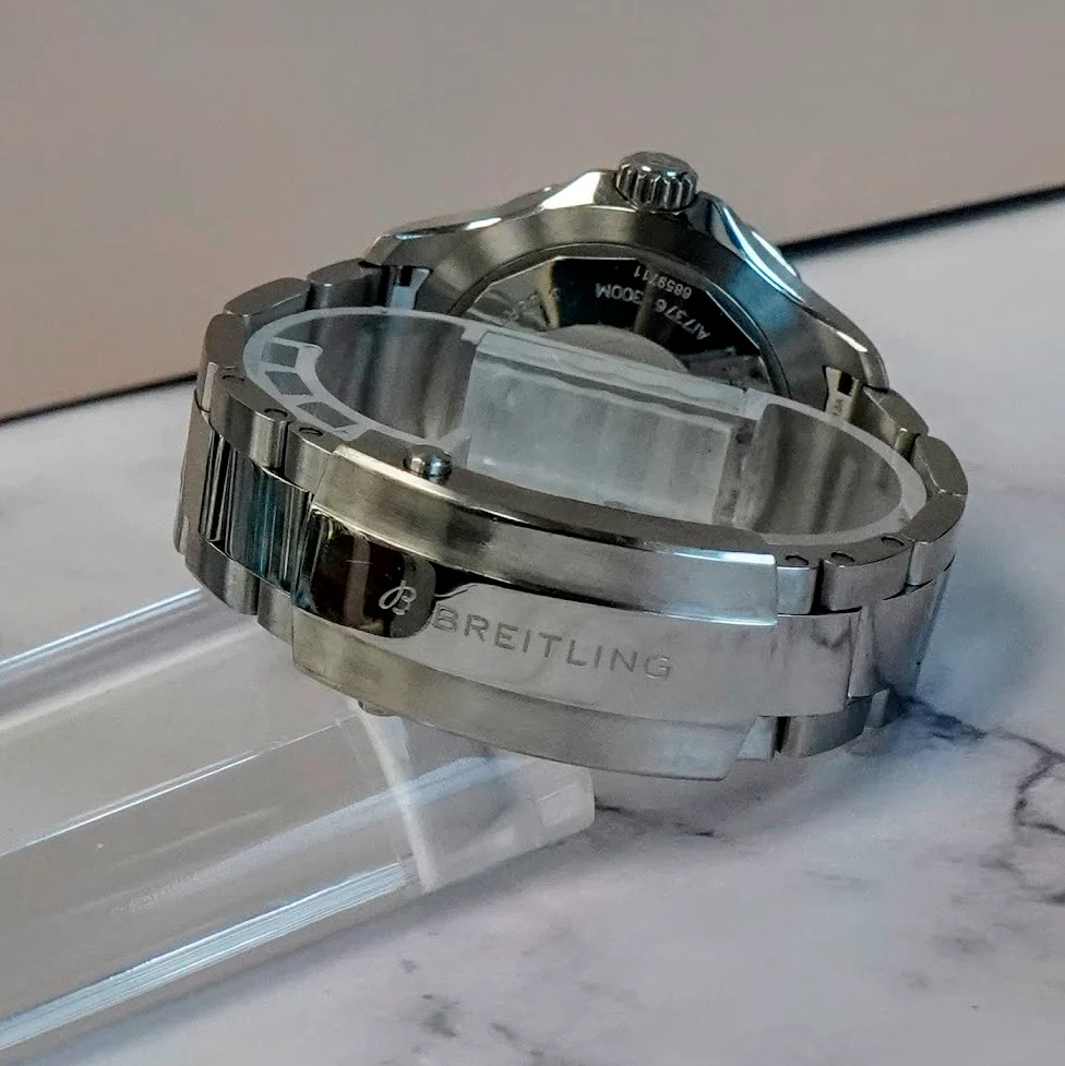 Breitling Superocean Automatic Watch A17376 Chronometer Turquoise Dial 44mm ALL S.S. - Image 9