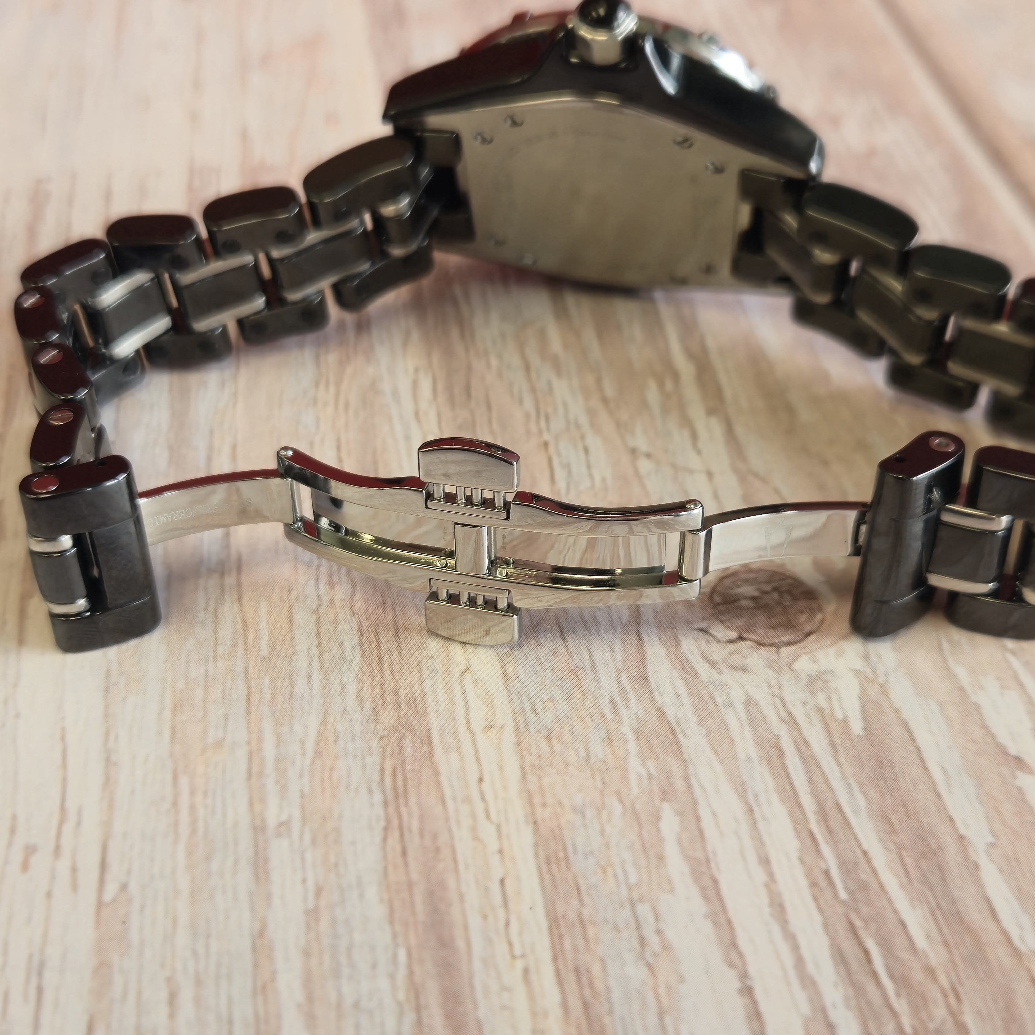 Bulova Accu Swiss Ladies Watch 65R156 Mirador Diamond Date 36mm Ceramic Wristwatch - Image 10