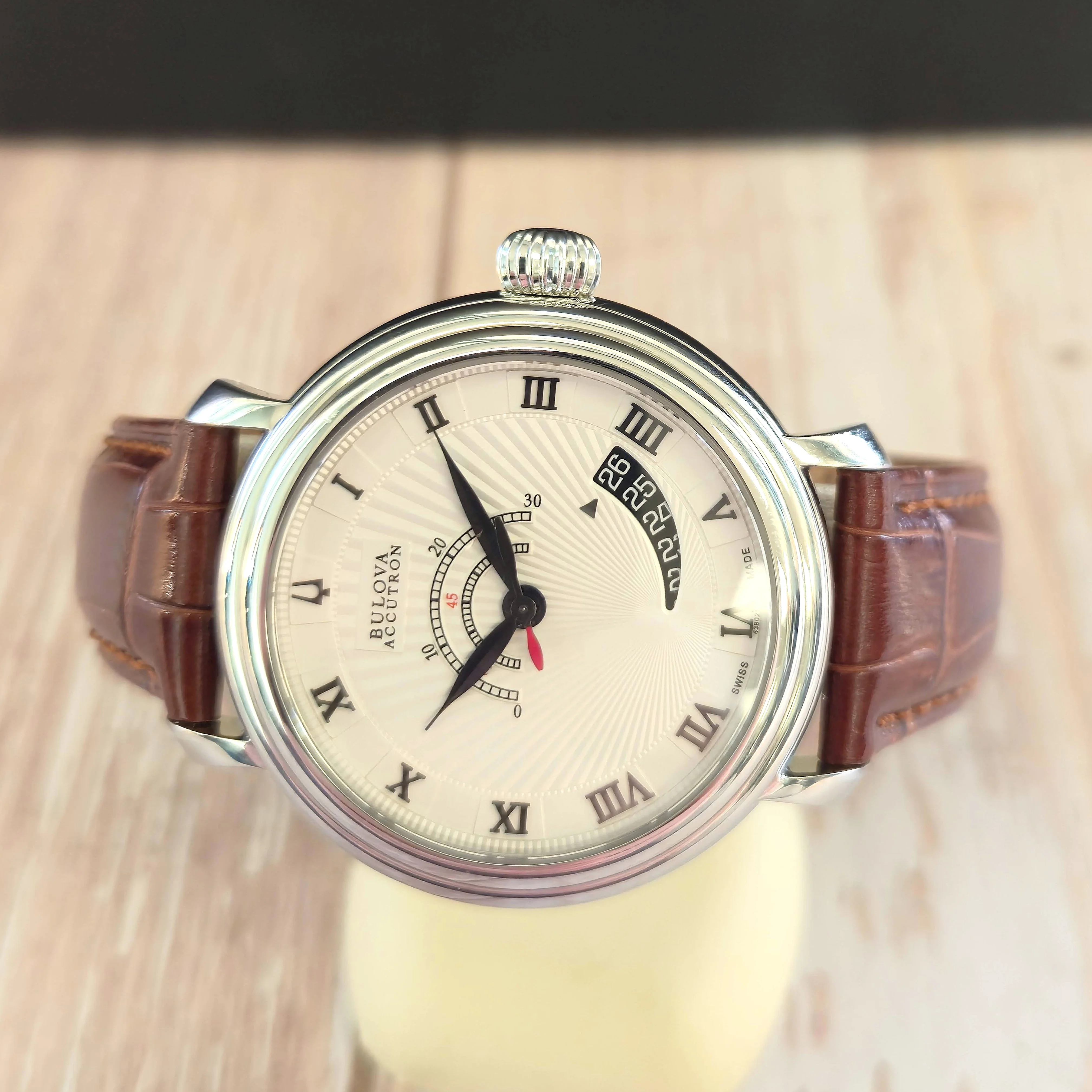 Bulova Accutron Amerigo Automatic Watch 63B021 41mm S.S. Swiss Made Wristwatch - Image 5