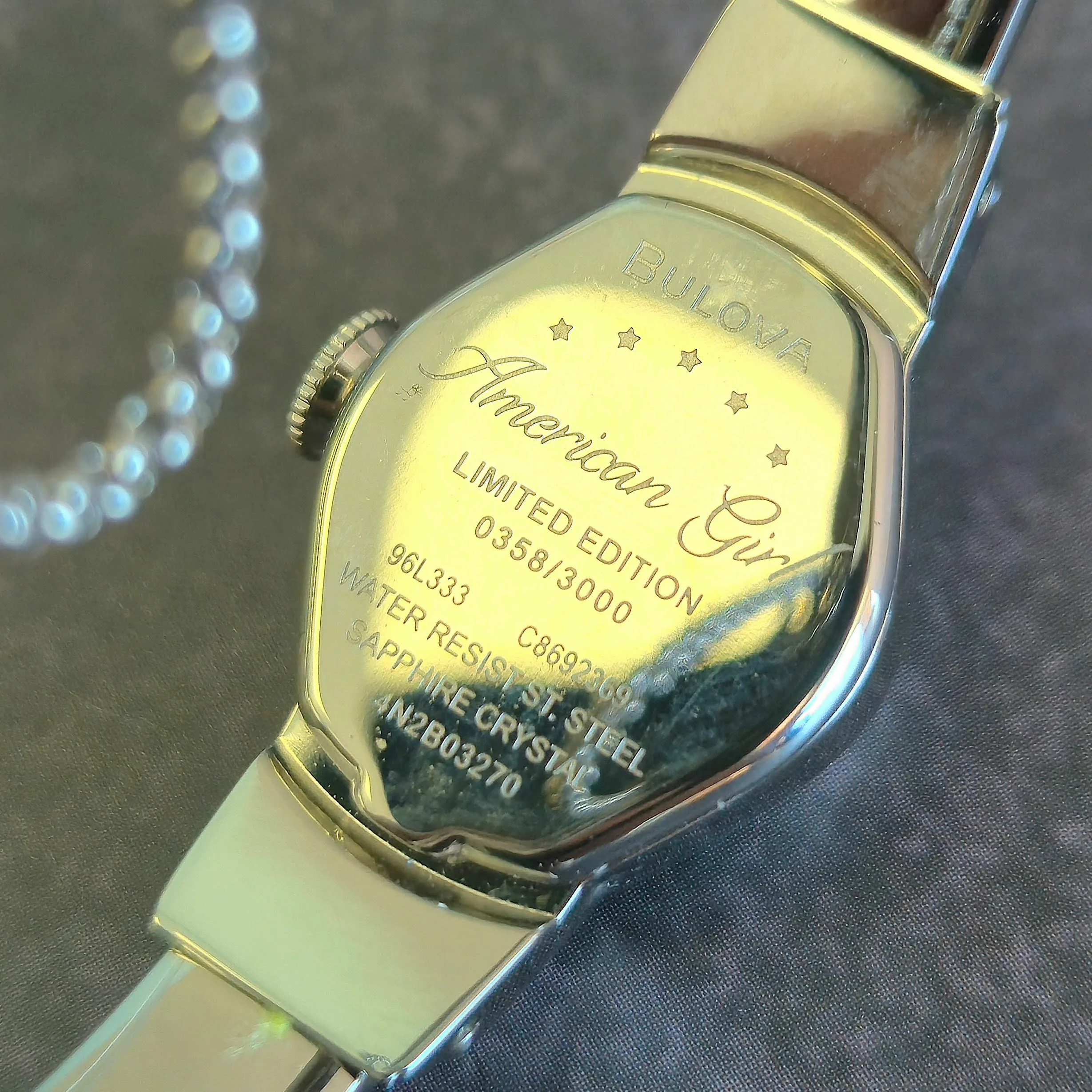 BULOVA American Girl "M" Watch 96L333 Limited Edition Wristwatch ALL S.S. - ALL Original 2-Box & Papers - Image 7