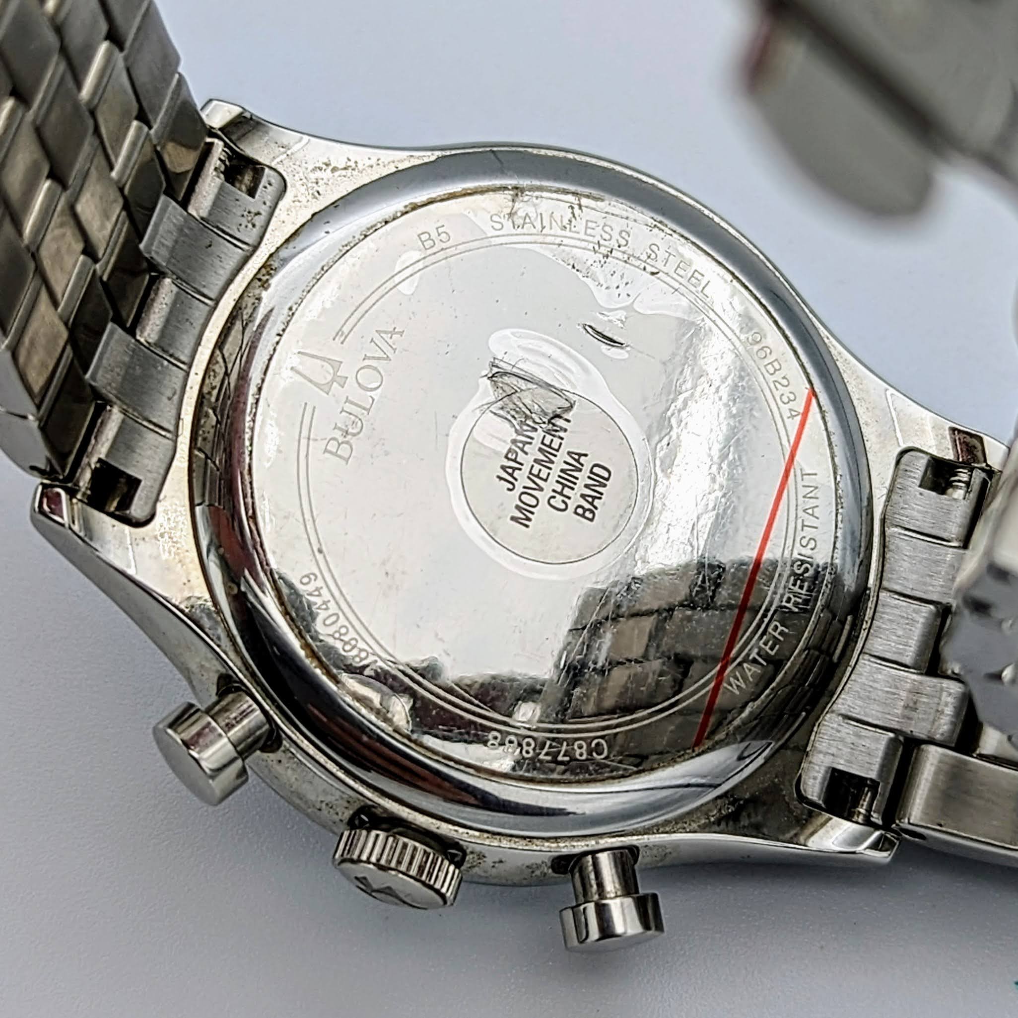 BULOVA Classic Chronograph Watch 43mm Quartz Wristwatch - ALL S.S. - Image 11