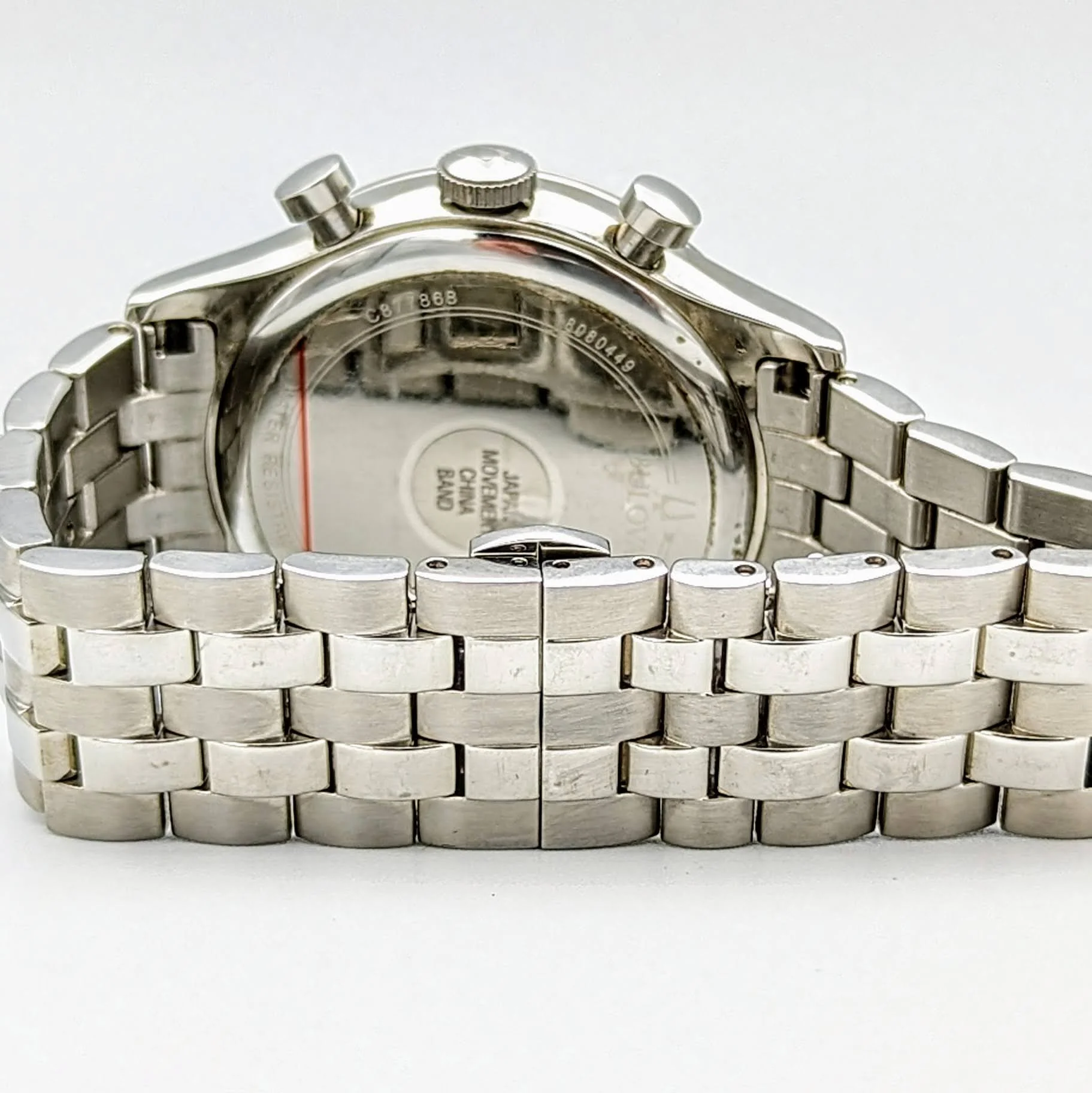 BULOVA Classic Chronograph Watch 43mm Quartz Wristwatch - ALL S.S. - Image 9