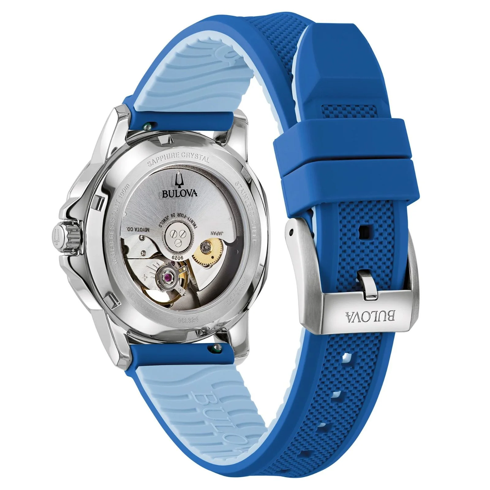 BULOVA Marine Star Women's Automatic Watch Display Case Back 96L324 - Image 3