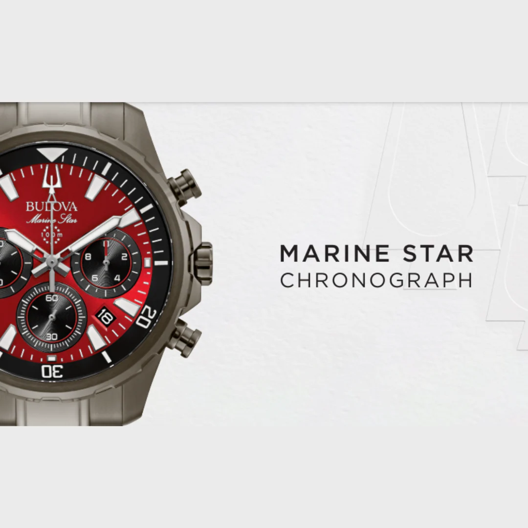 BULOVA Marine Star Chronograph Watch Series B 98B350 - Image 8