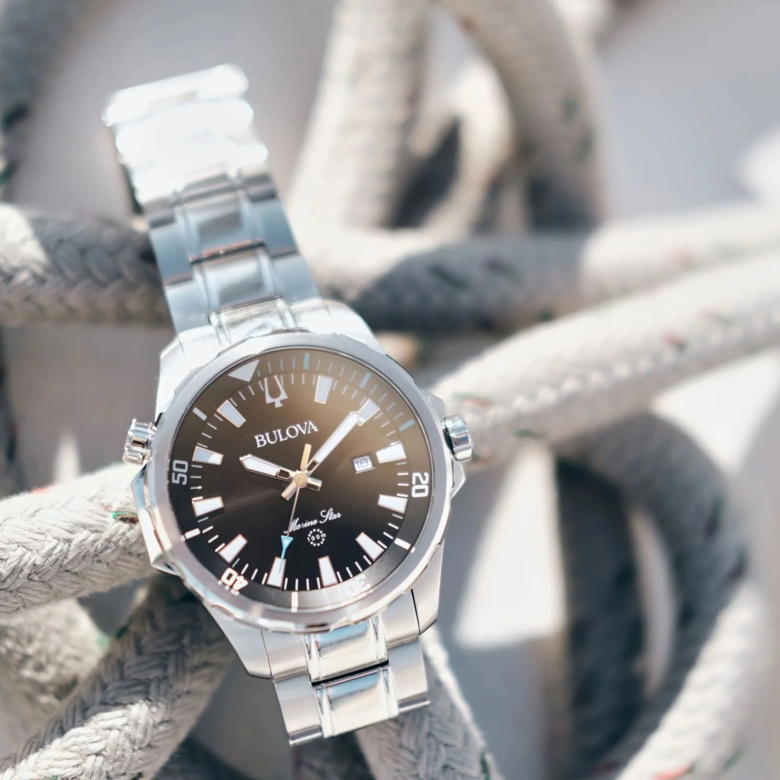 BULOVA Marine Star Watch Series B 96B382 - ALL Stainless Steel - Image 5