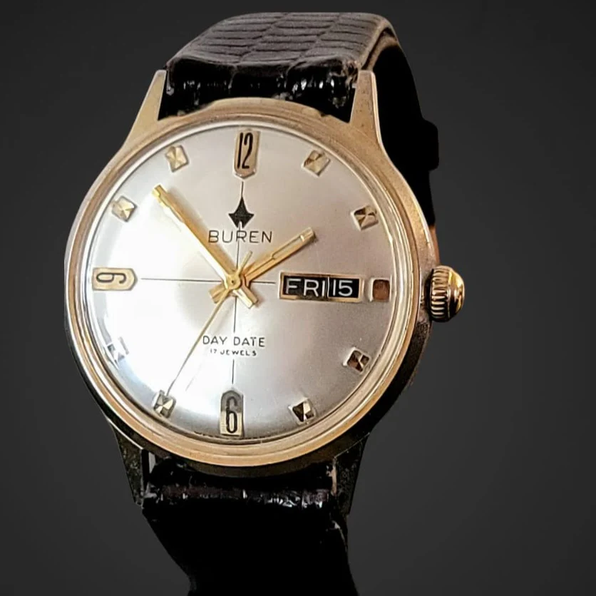 BUREN Day/Date Watch 17 Jewels - Image 8