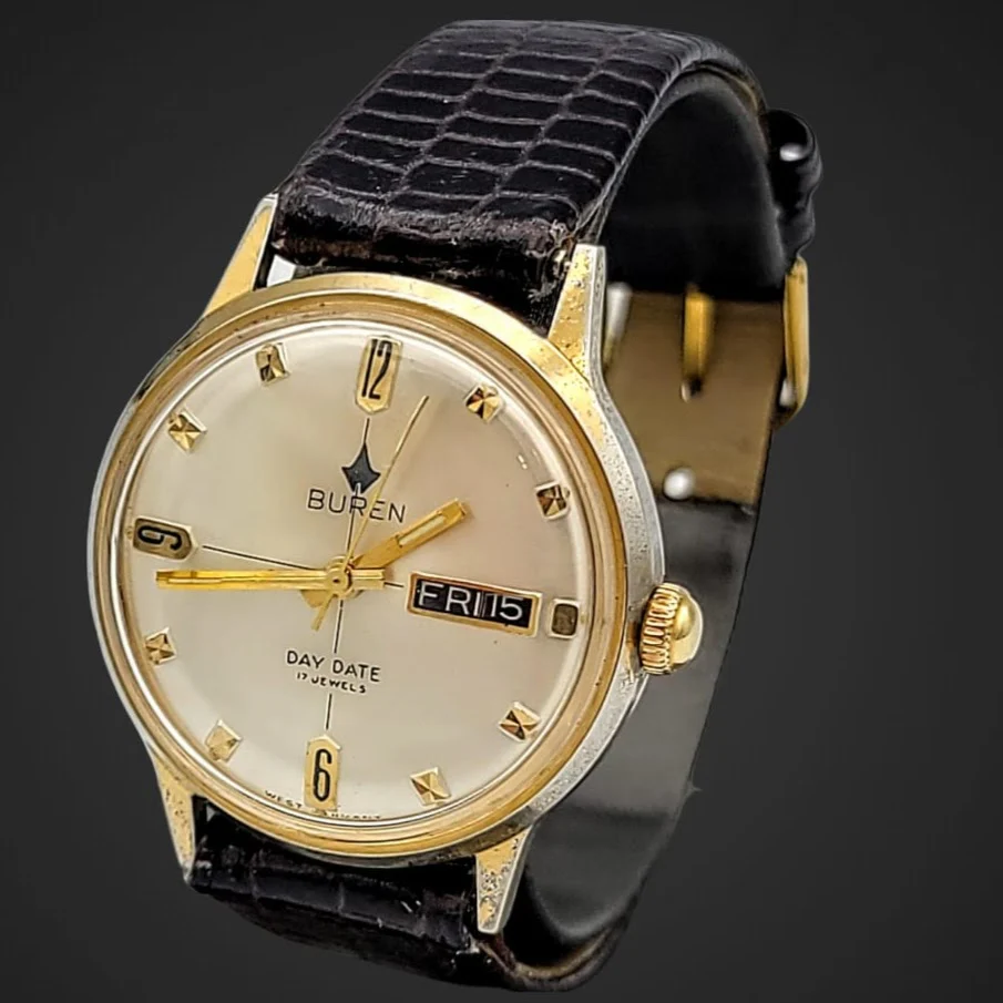 BUREN Day/Date Watch 17 Jewels - Image 9