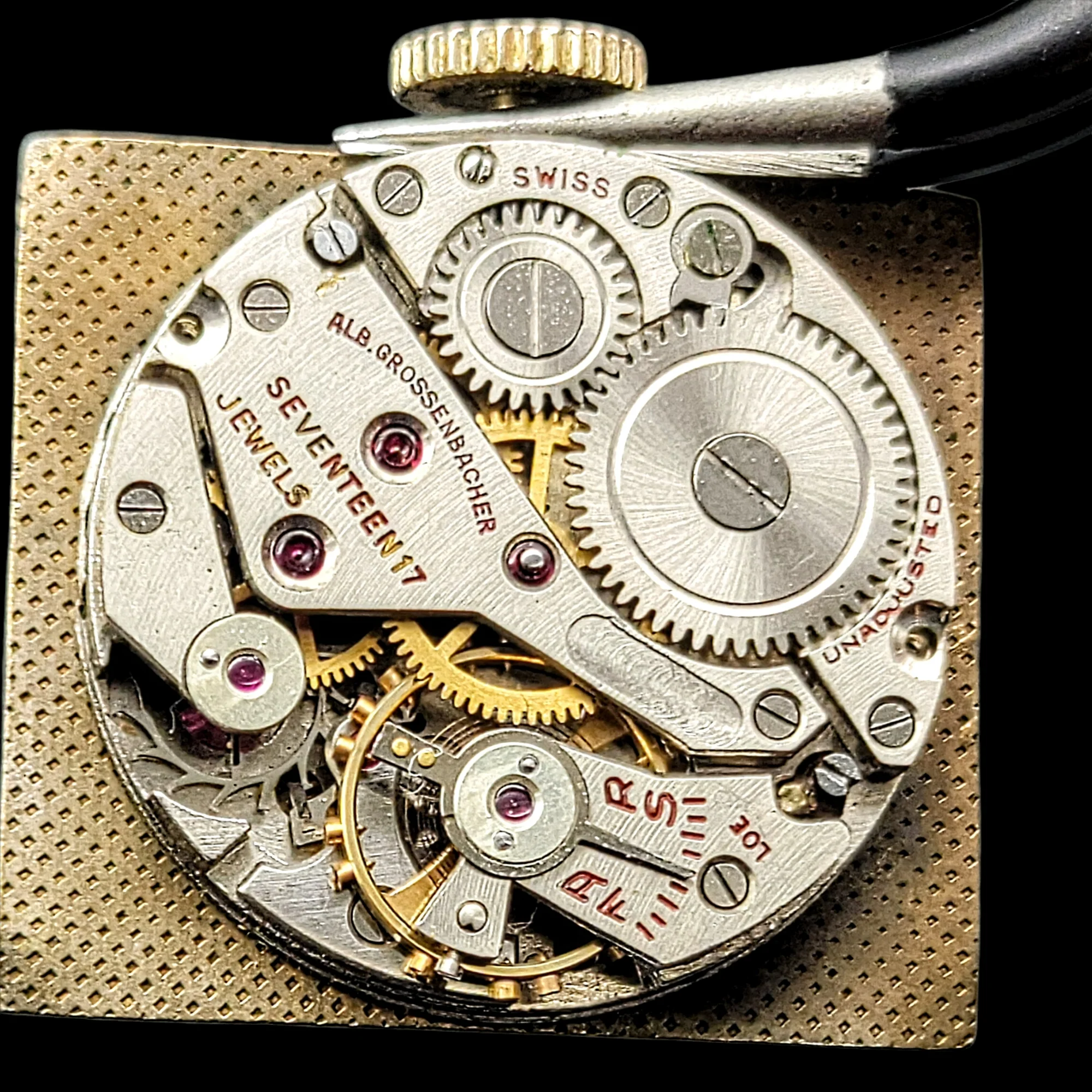 Cadillac 14K Solid Gold Watch 17 Jewels Alb Grossenbacher Movement - Image 11