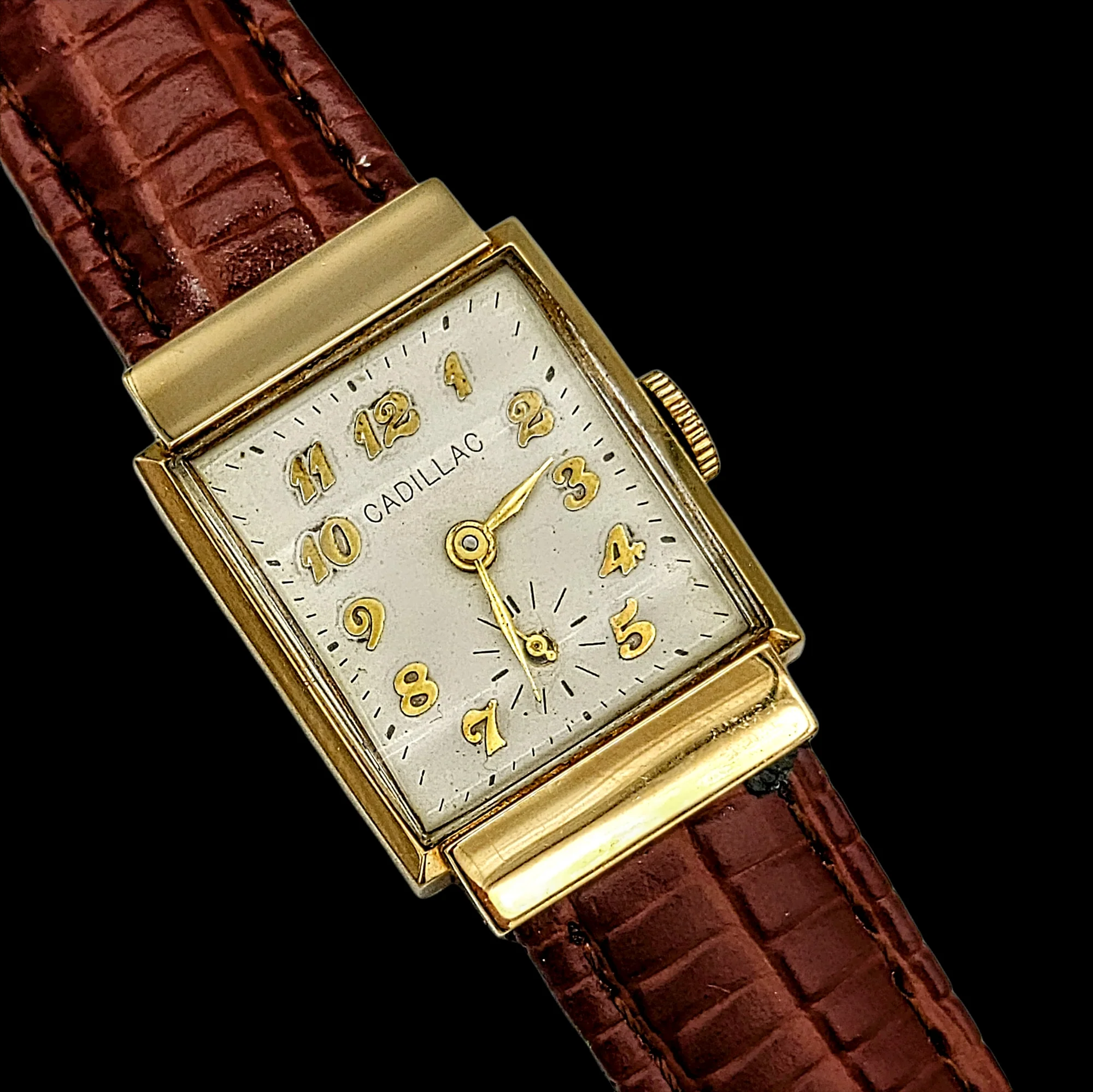 Cadillac 14K Solid Gold Watch 17 Jewels Alb Grossenbacher Movement - Image 13