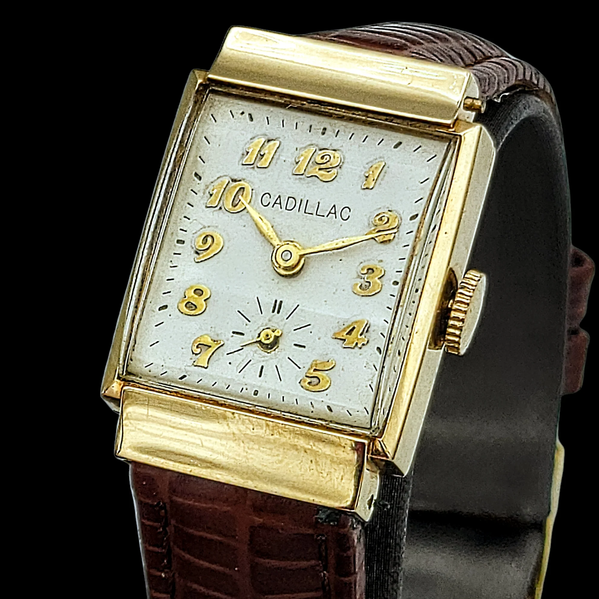 Cadillac 14K Solid Gold Watch 17 Jewels Alb Grossenbacher Movement - Image 14