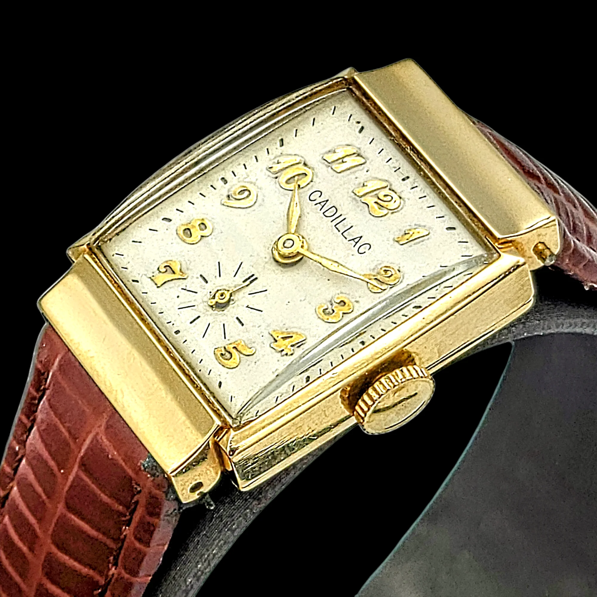 Cadillac 14K Solid Gold Watch 17 Jewels Alb Grossenbacher Movement - Image 15