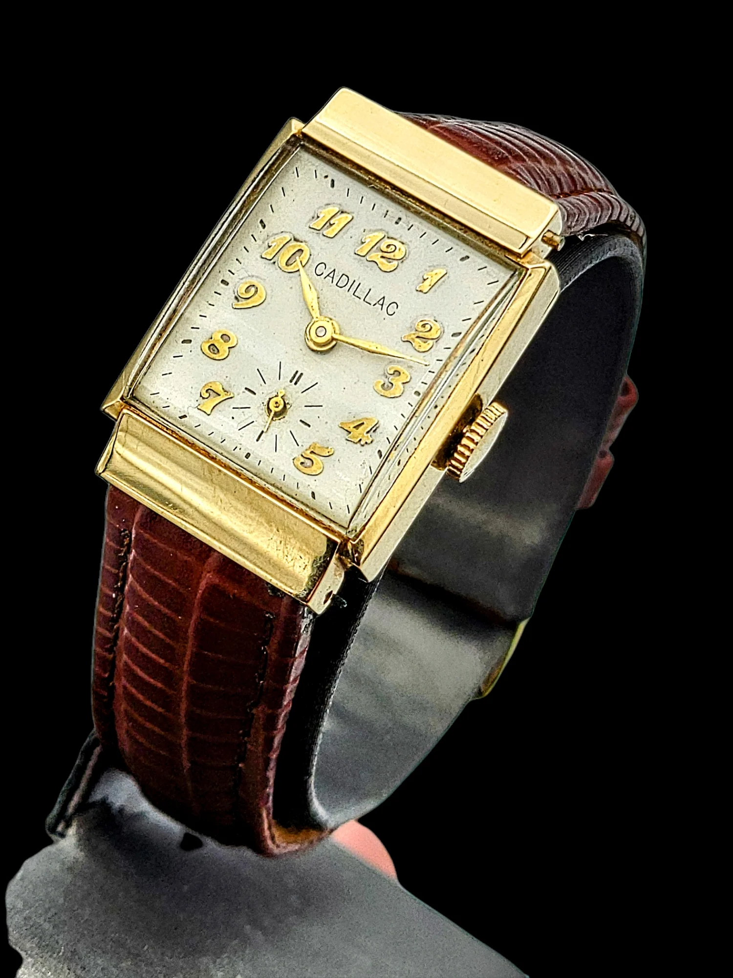 Cadillac 14K Solid Gold Watch 17 Jewels Alb Grossenbacher Movement - Image 18