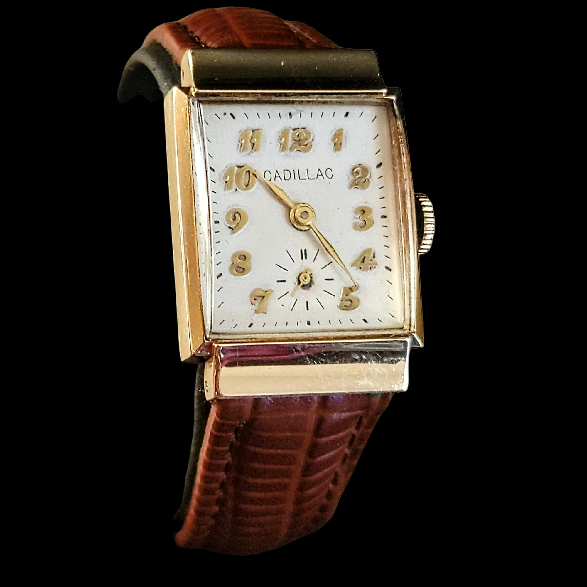 Cadillac 14K Solid Gold Watch 17 Jewels Alb Grossenbacher Movement - Image 21