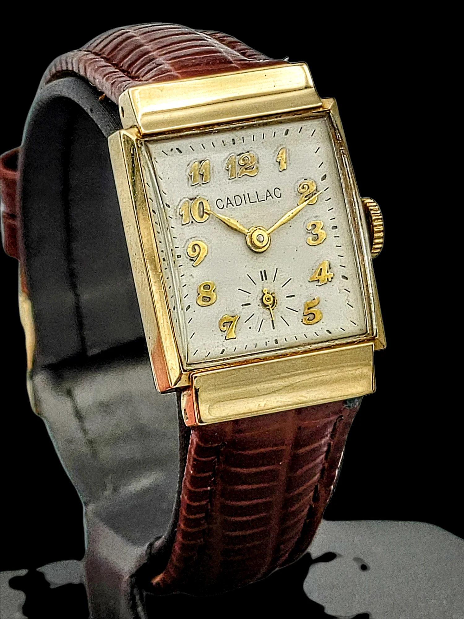 Cadillac 14K Solid Gold Watch 17 Jewels Alb Grossenbacher Movement - Image 22