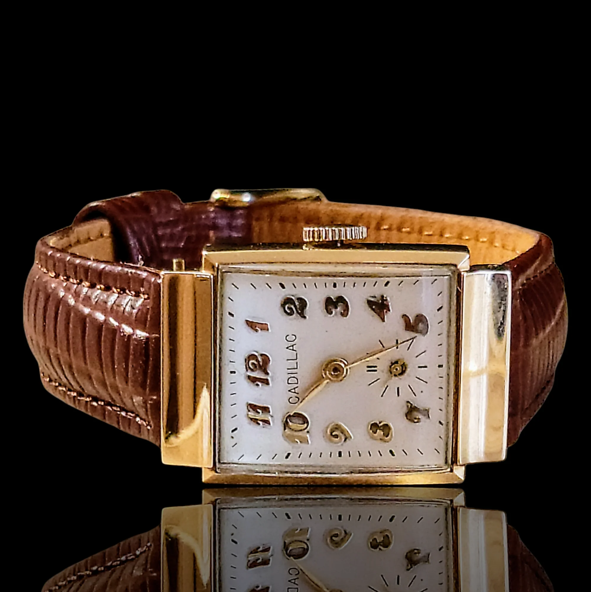 Cadillac 14K Solid Gold Watch 17 Jewels Alb Grossenbacher Movement - Image 26