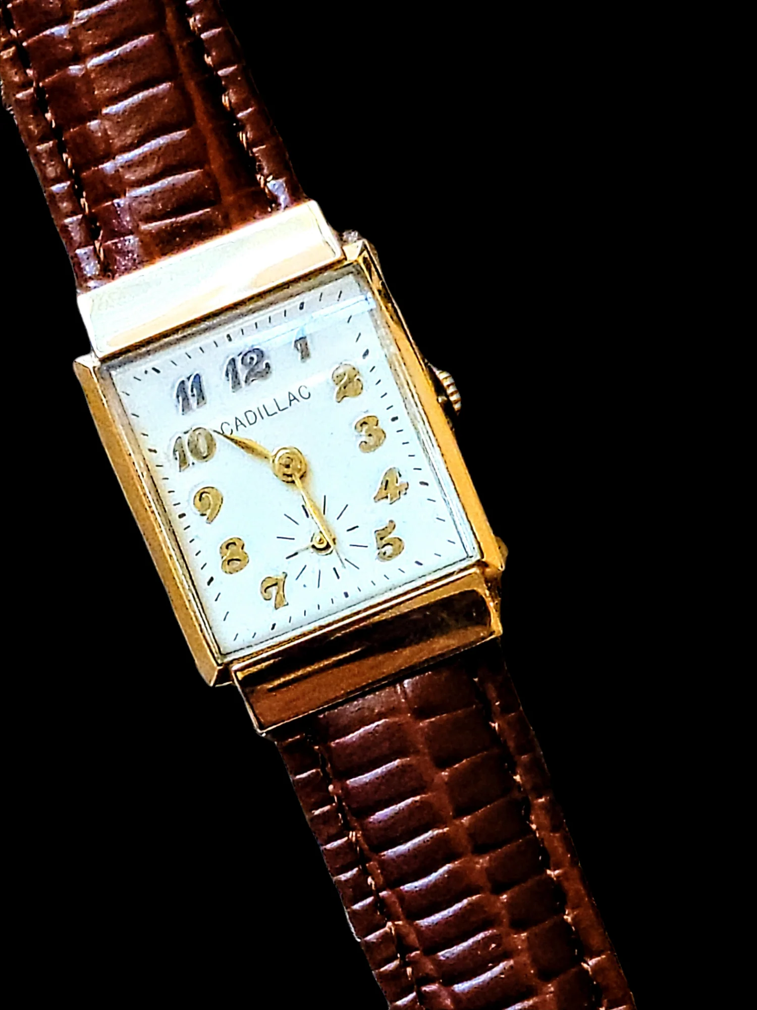 Cadillac 14K Solid Gold Watch 17 Jewels Alb Grossenbacher Movement - Image 7